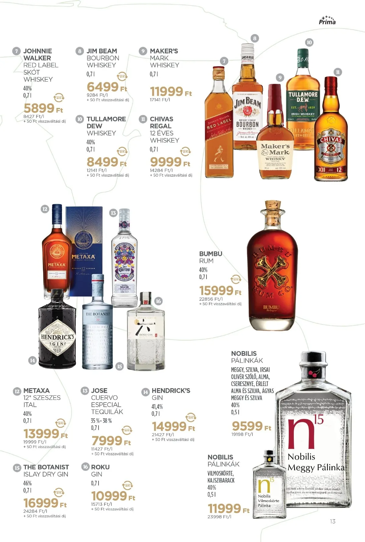 CBA akciós újság Prima 11.11–12.31 – 13. oldal