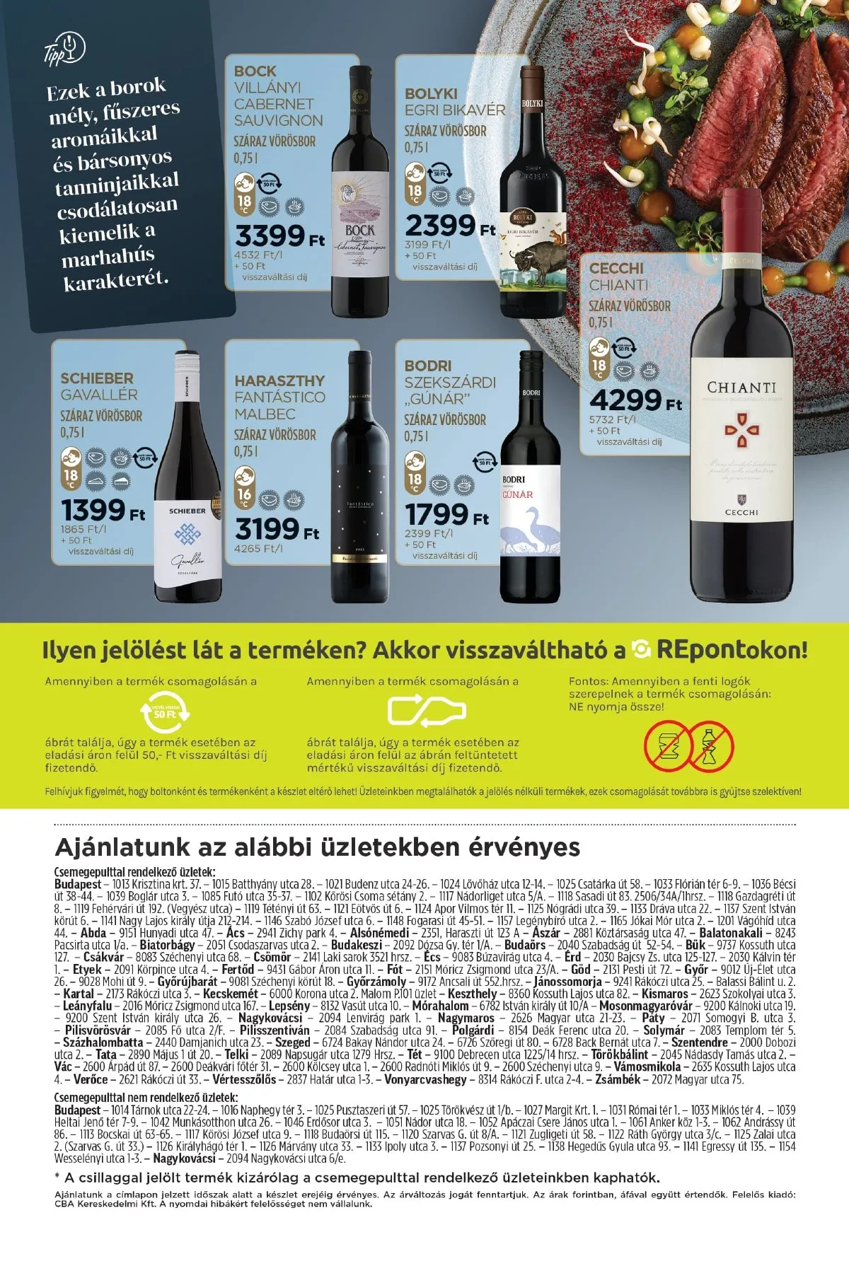 CBA akciós újság Prima 11.11–12.31 – 16. oldal