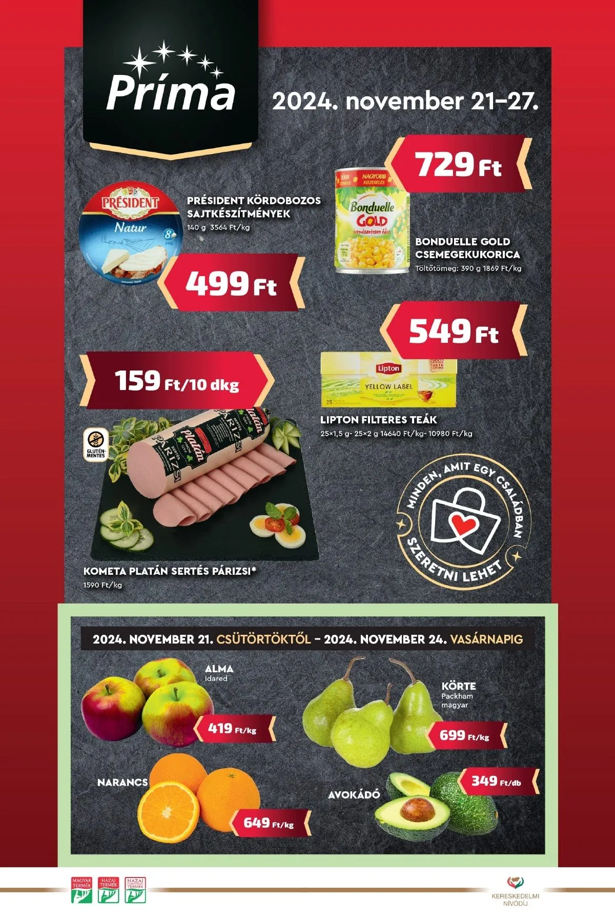 CBA akciós újság Prima 11.21–11.27