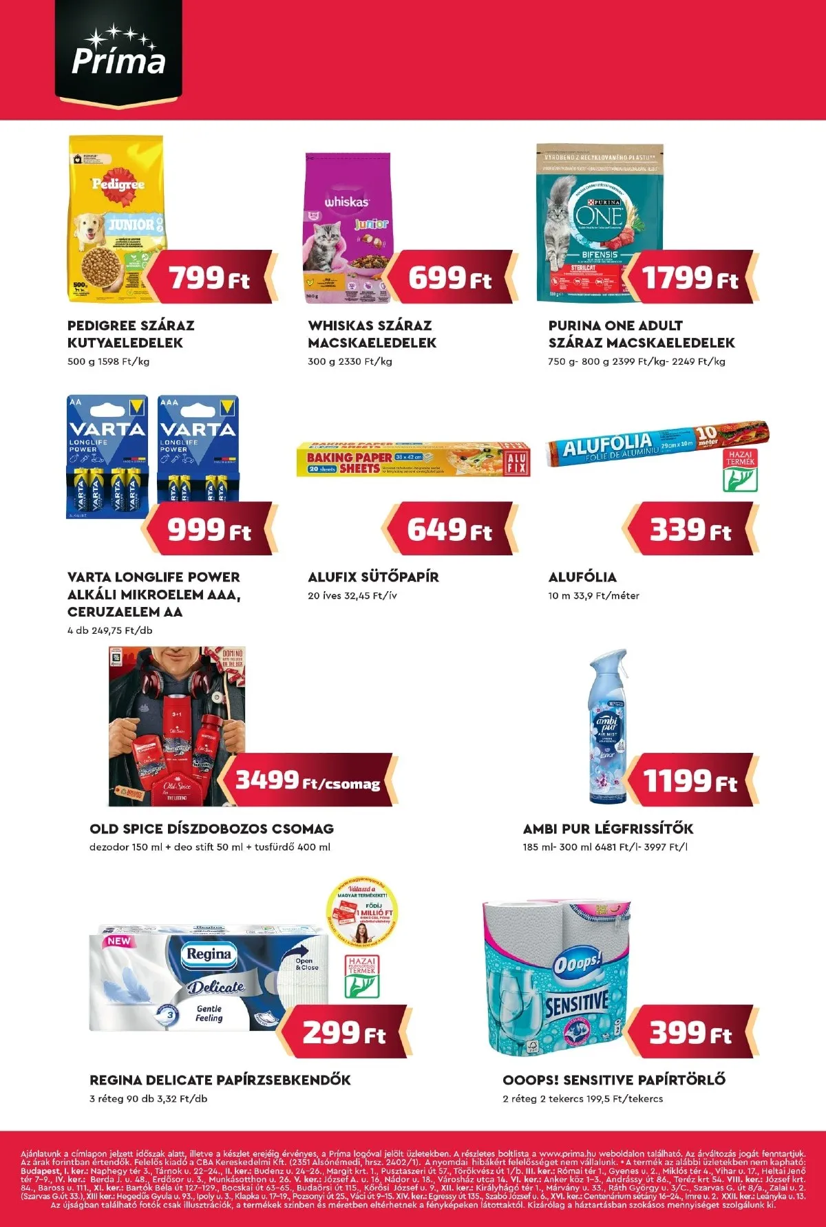 CBA akciós újság Prima 11.21–11.27 – 12. oldal