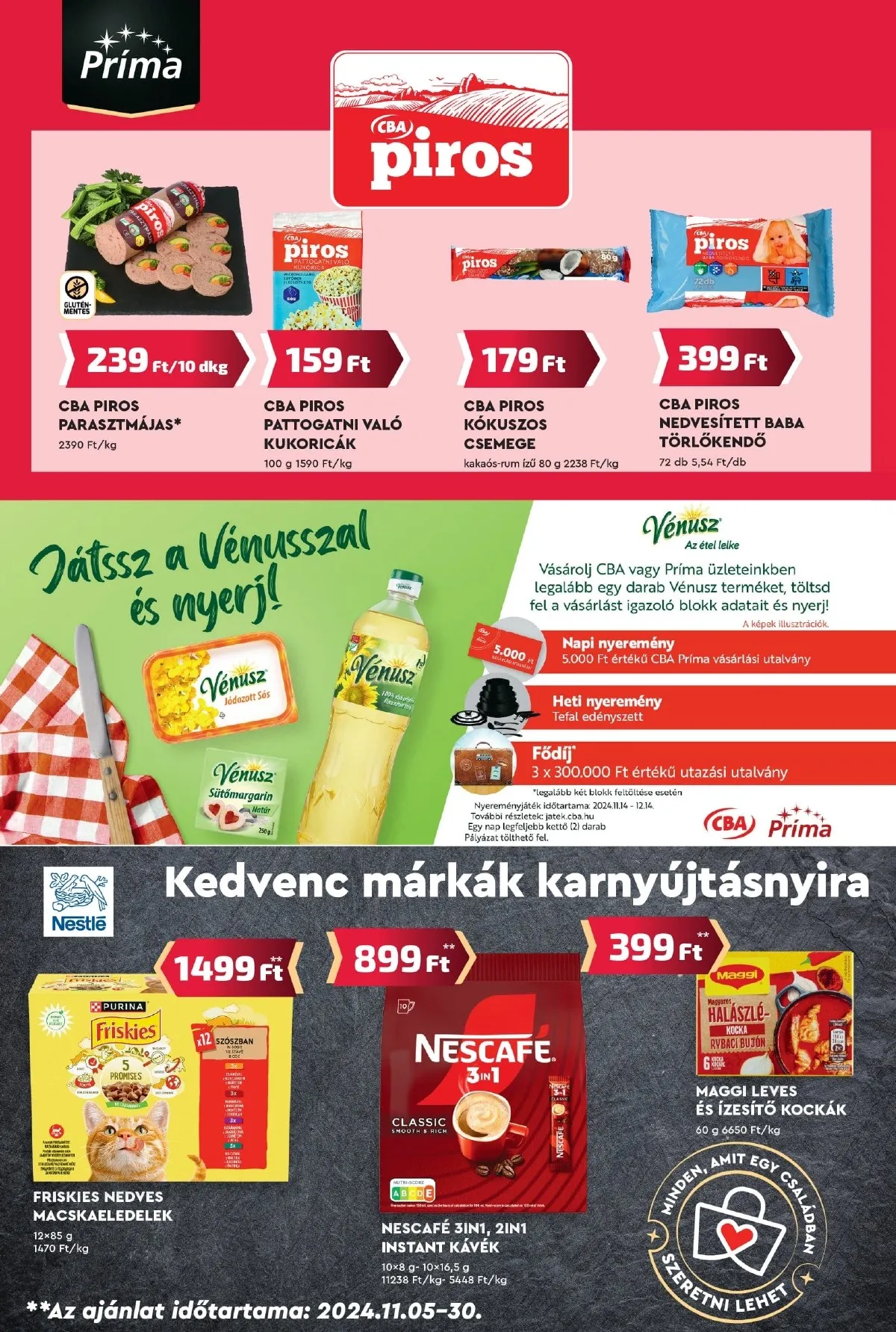 CBA akciós újság Prima 11.21–11.27 – 6. oldal
