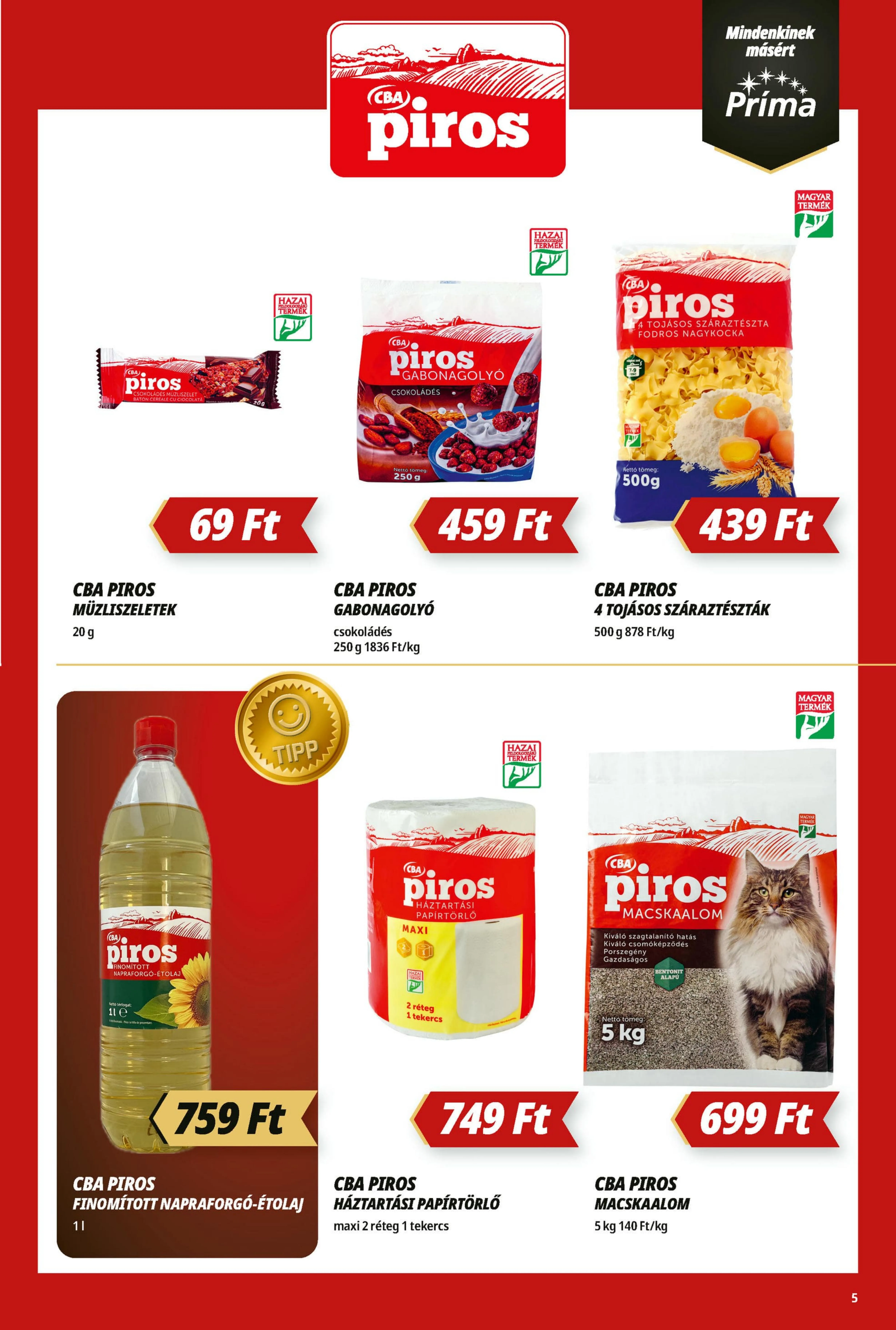 CBA akciós újság Prima 07.10–07.16 – 5. oldal