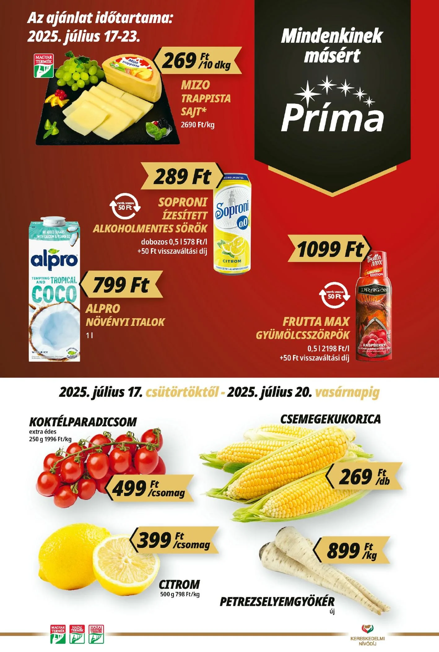 CBA akciós újság Prima 07.17–07.23