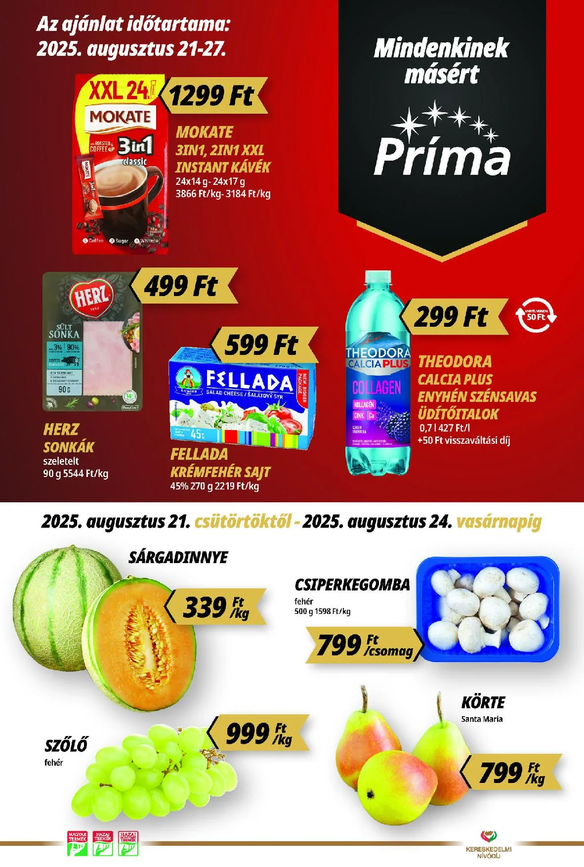 CBA akciós újság Prima 08.21–08.27