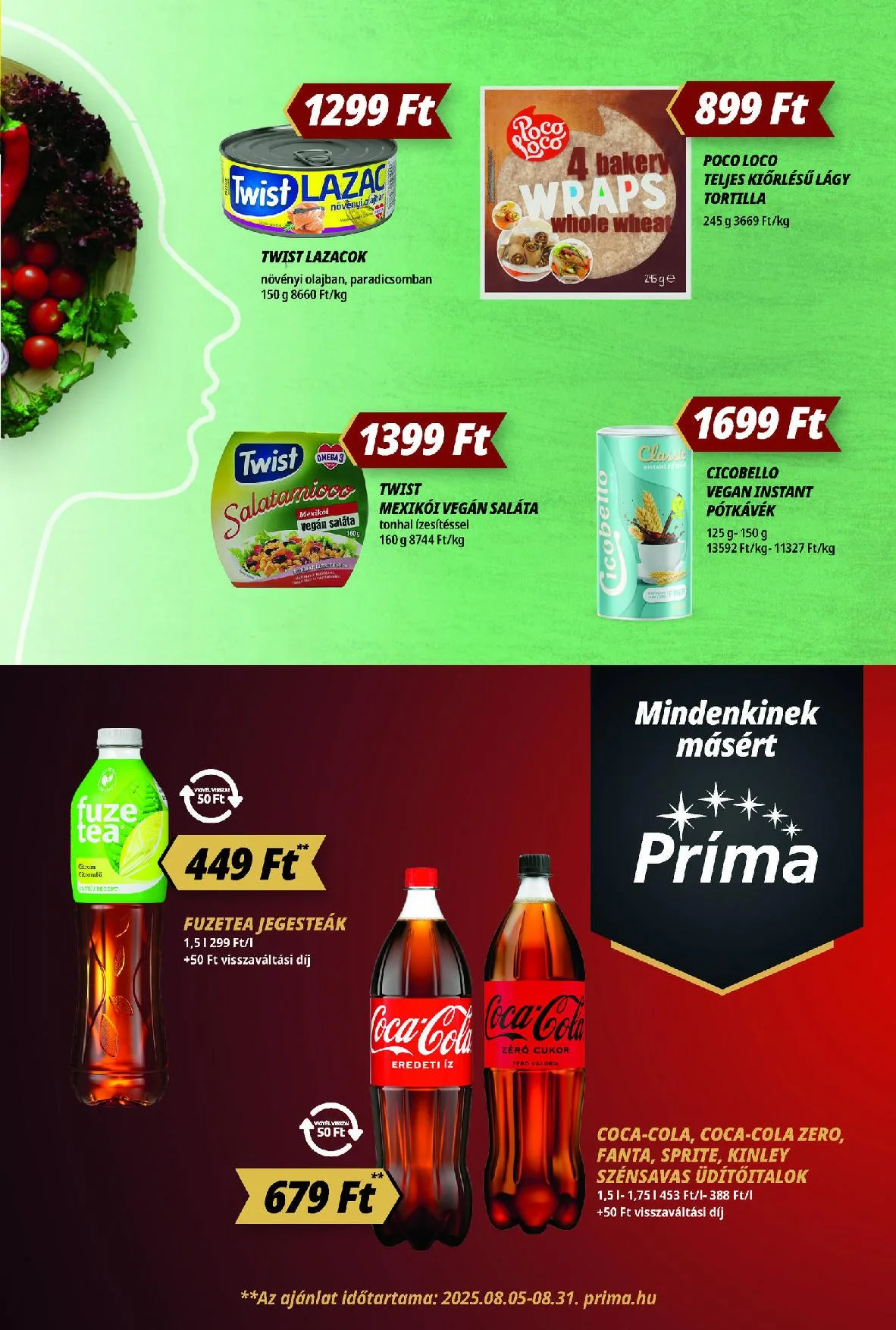 CBA akciós újság Prima 08.21–08.27 – 12. oldal