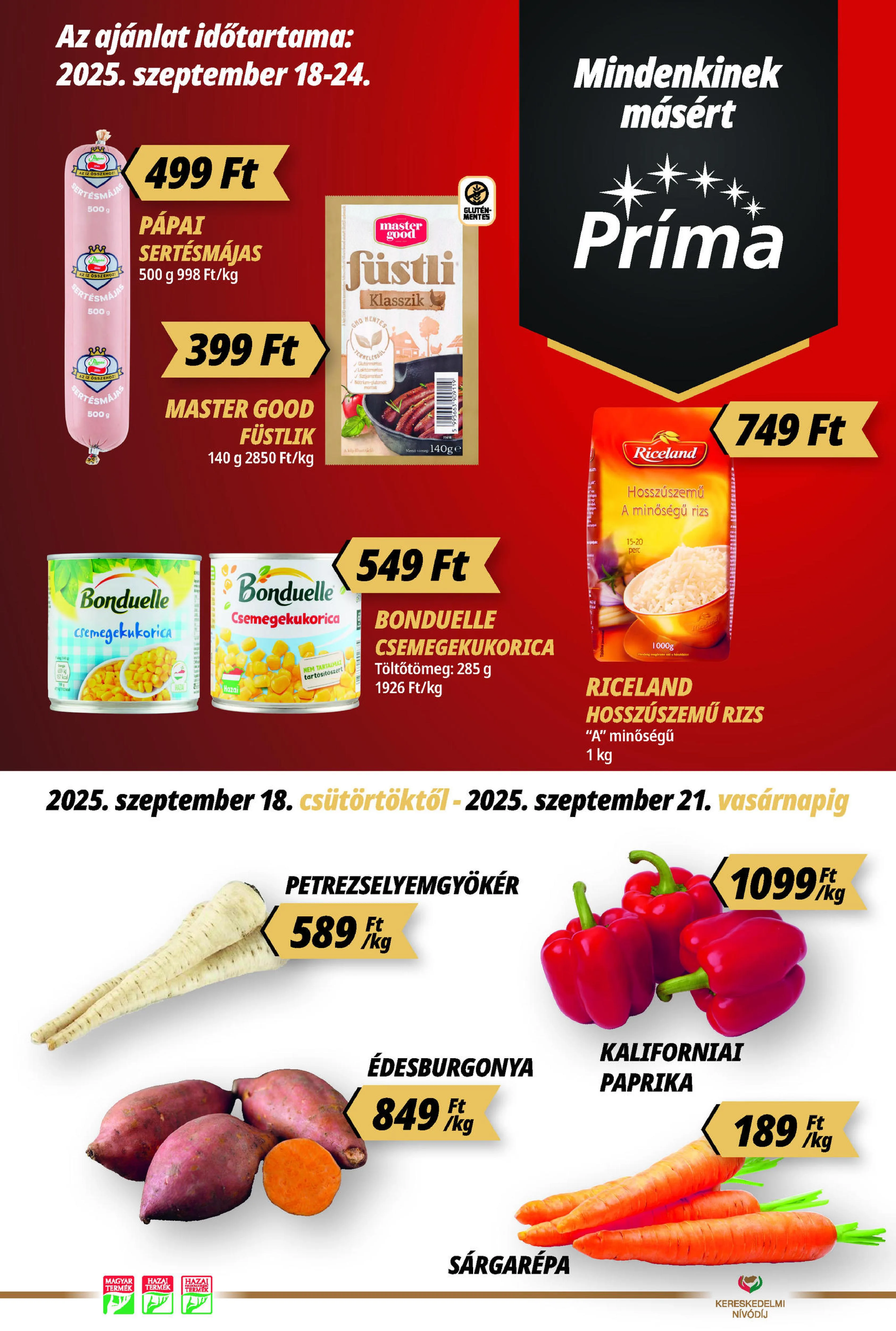 CBA akciós újság Prima 09.18–09.24