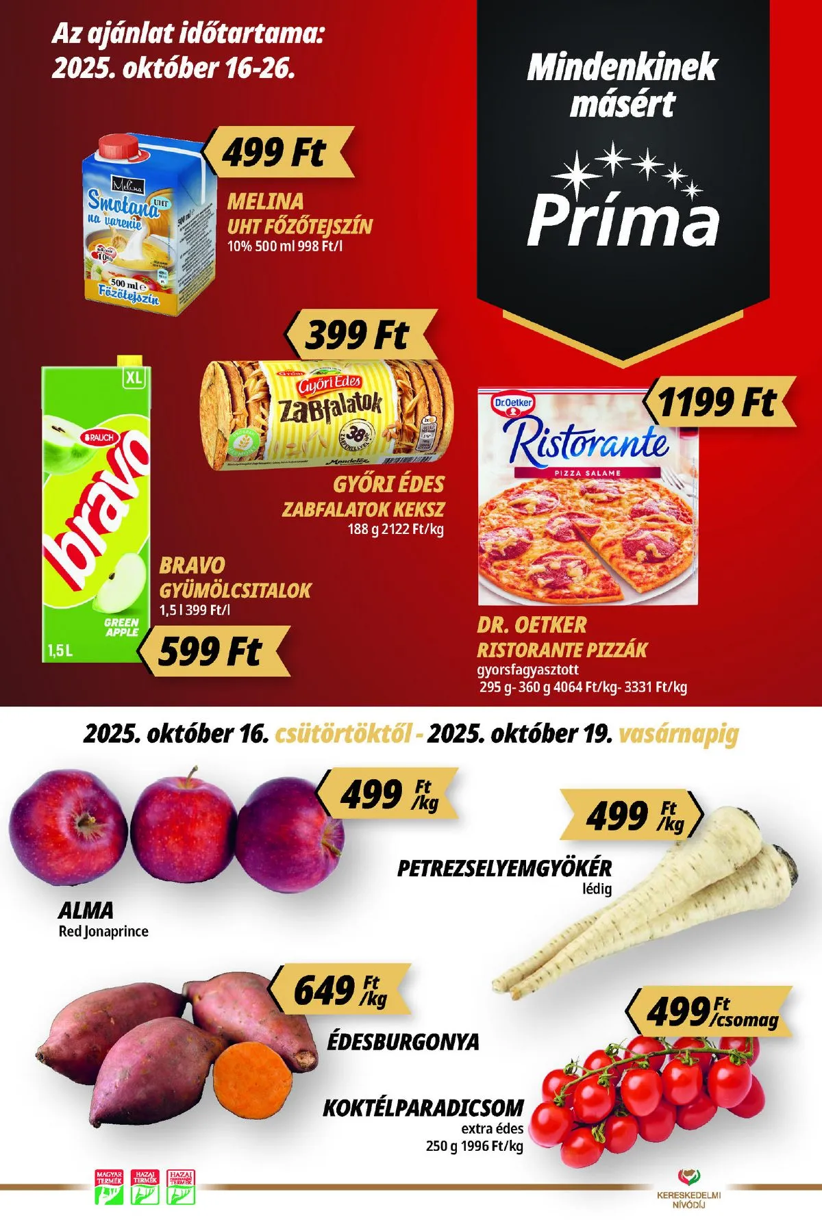 CBA akciós újság Prima 10.16–10.26