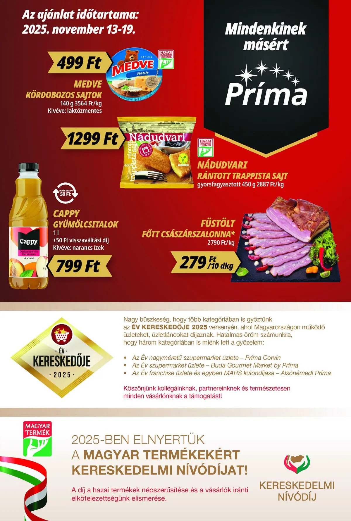 CBA akciós újság Prima 11.13–11.19