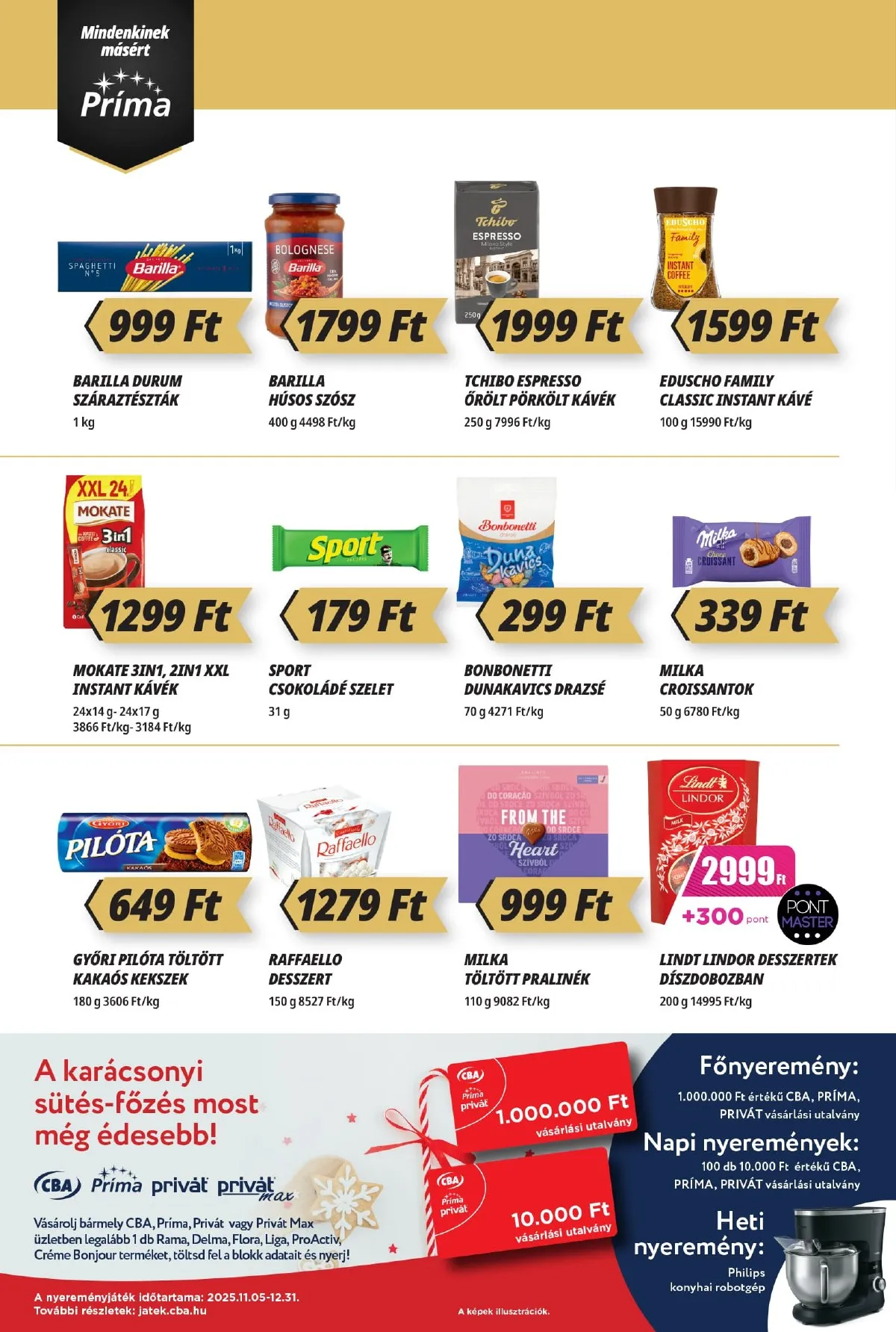 CBA akciós újság Prima 12.18–12.31 – 6. oldal