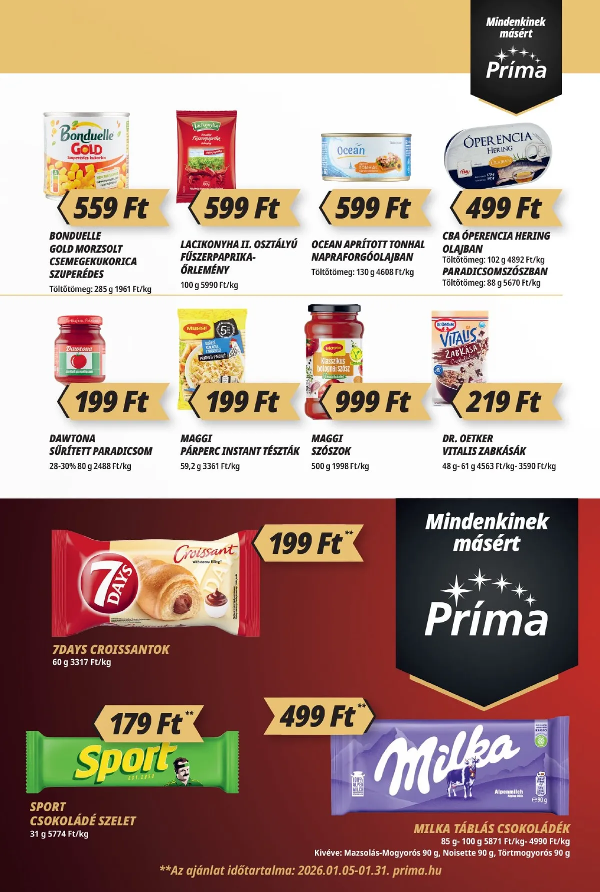 CBA akciós újság Prima 01.15–01.21 – 7. oldal