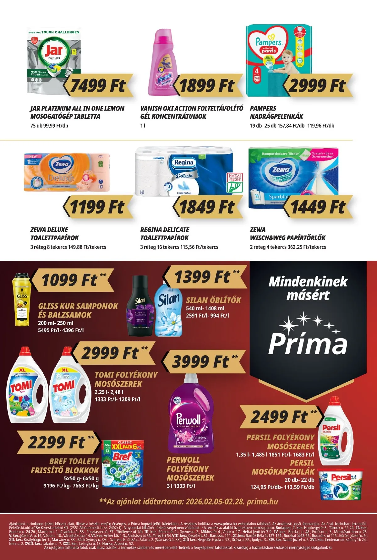 CBA akciós újság Prima 02.12–02.18 – 12. oldal