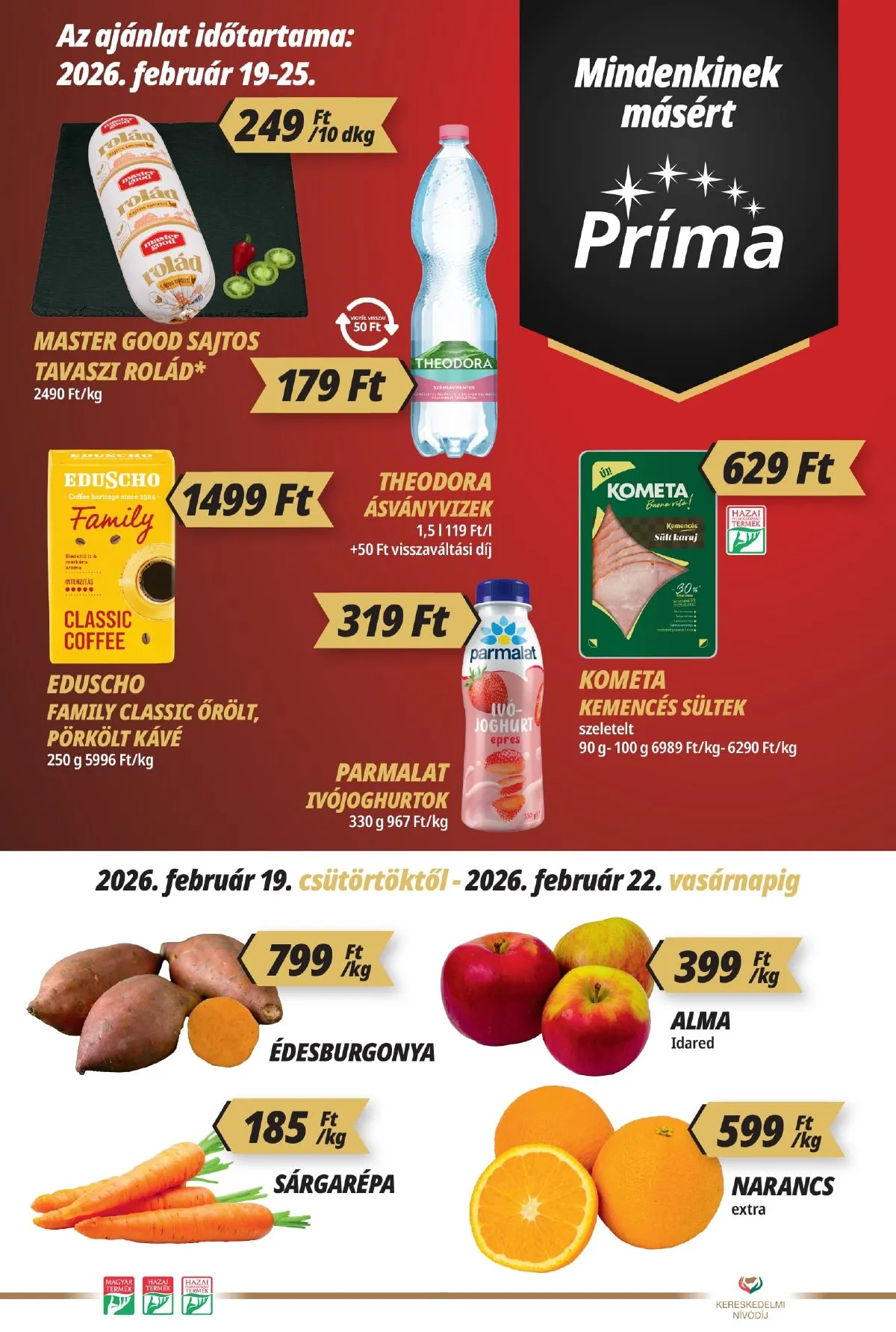 CBA akciós újság Prima 02.19–02.25