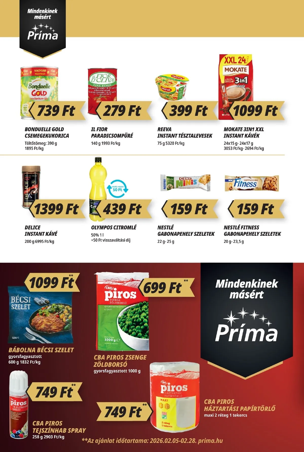 CBA akciós újság Prima 02.19–02.25 – 4. oldal