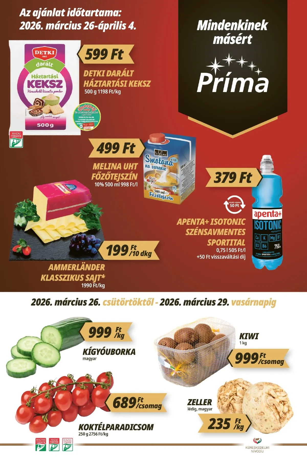 CBA akciós újság Prima 03.26–04.04