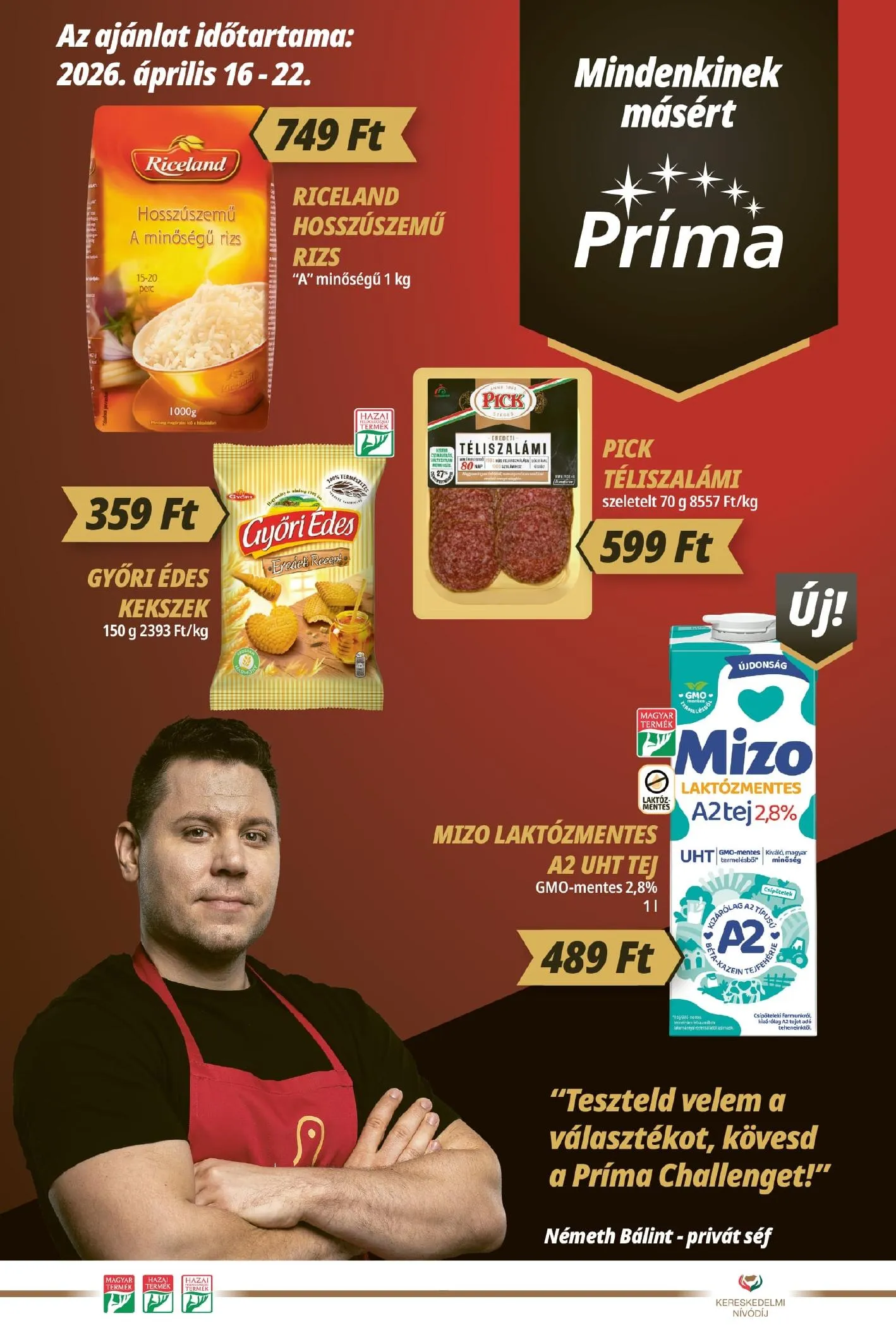 CBA akciós újság Prima 04.16–04.22