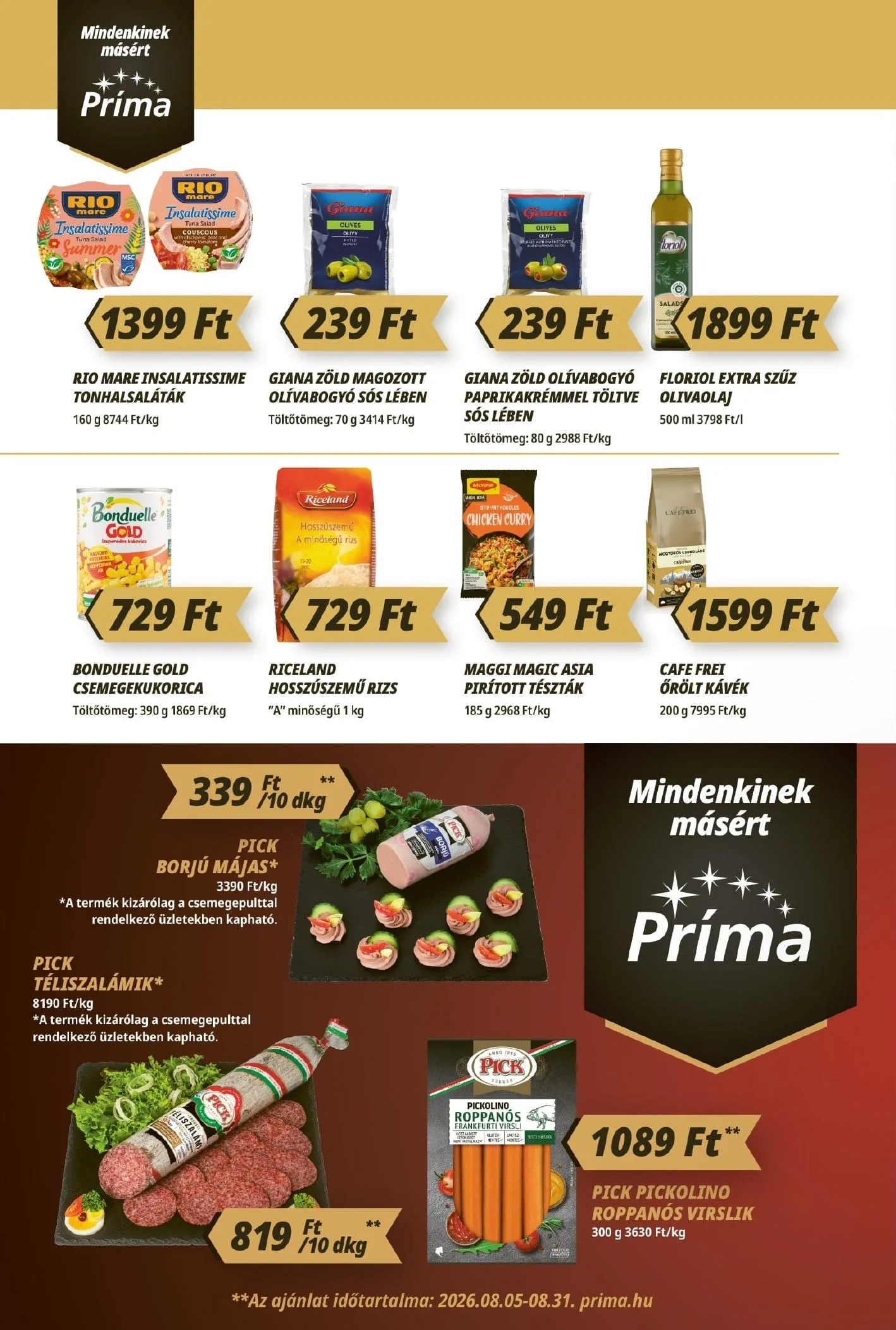 CBA akciós újság Prima 08.13–08.19 – 4. oldal