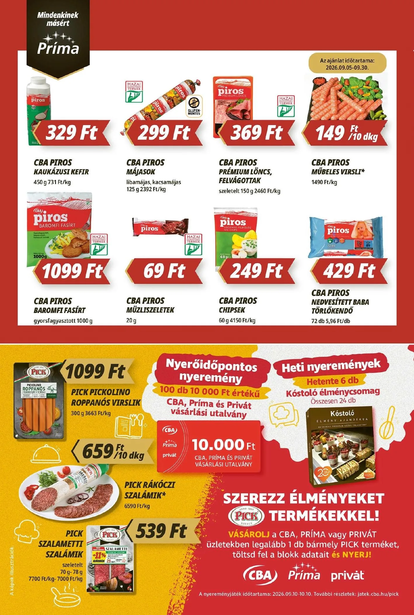 CBA akciós újság Prima 09.10–09.16 – 4. oldal