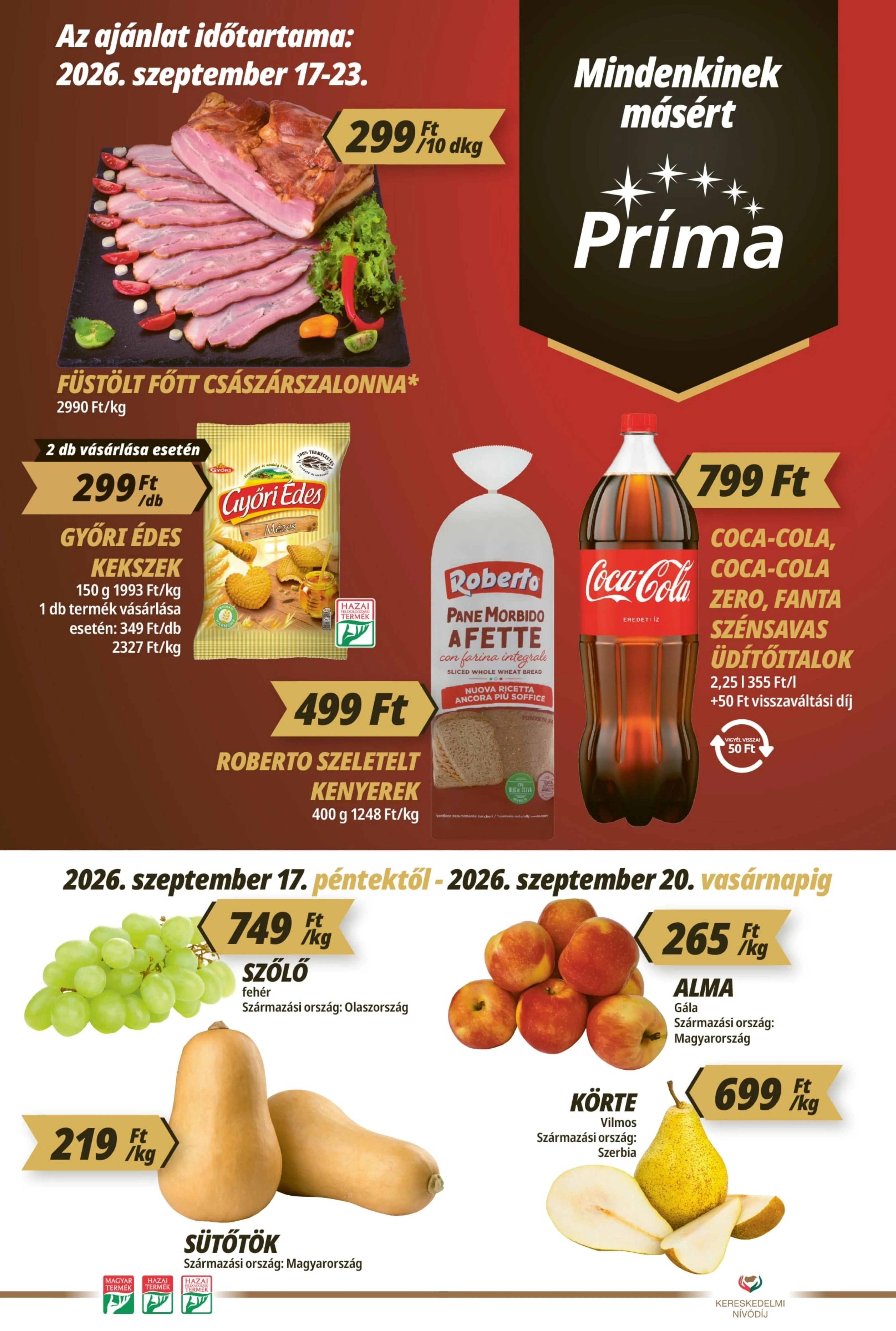 CBA akciós újság Prima 09.17–09.23