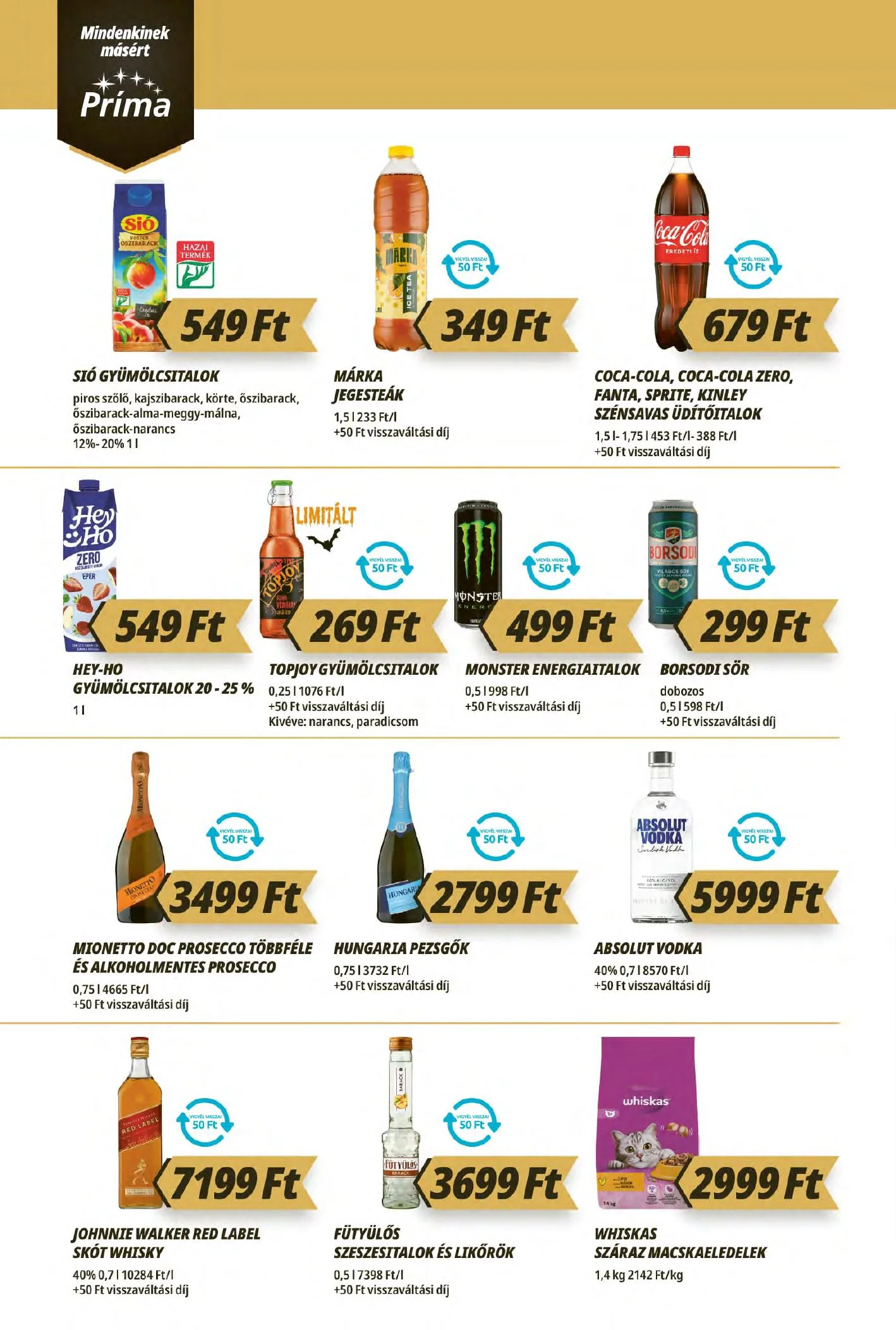 CBA akciós újság Prima 10.08–10.14 – 8. oldal