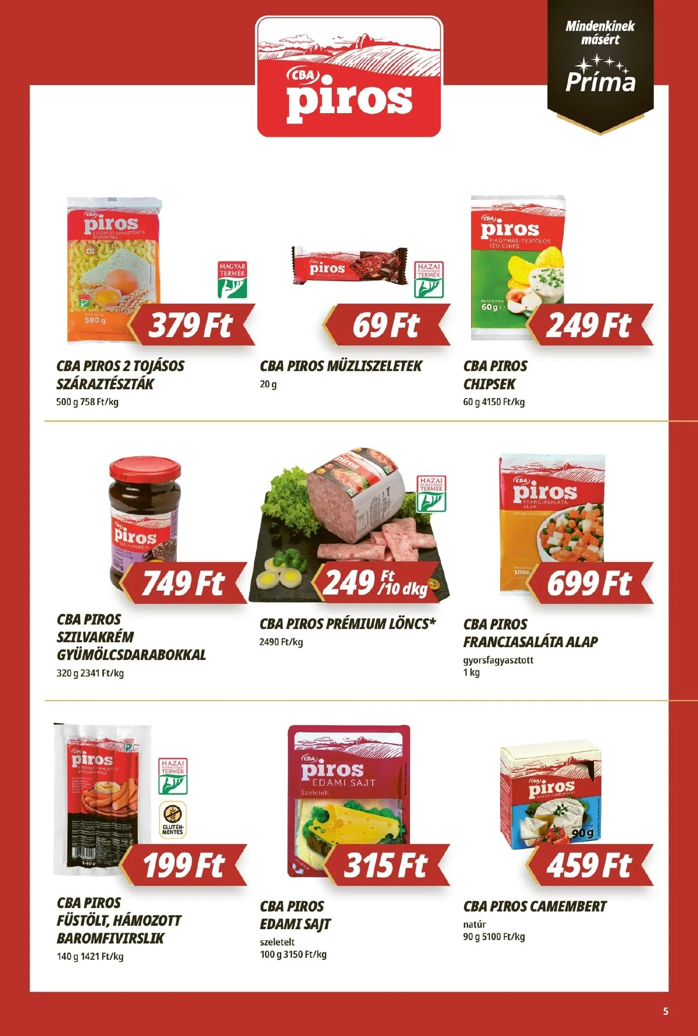 CBA akciós újság Prima 10.15–10.21 – 5. oldal