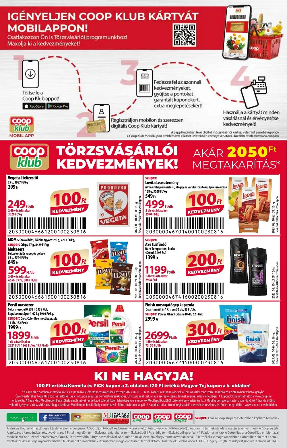 Coop akciós újság 08.10–08.16 – 8. oldal