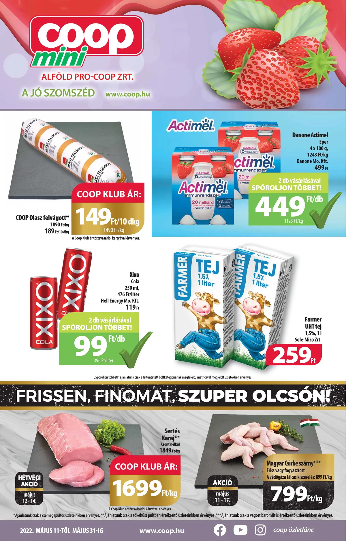 Coop akciós újság Alföld mini 05.11–05.31