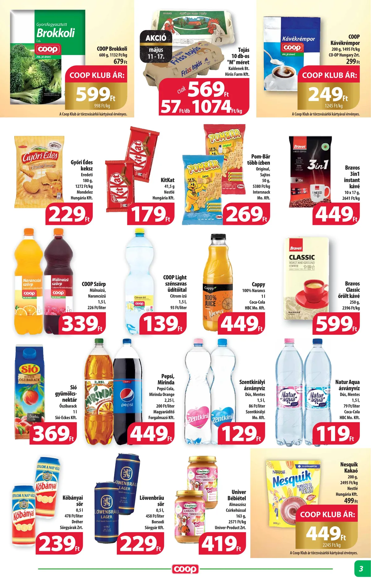 Coop akciós újság Alföld mini 05.11–05.31 – 3. oldal