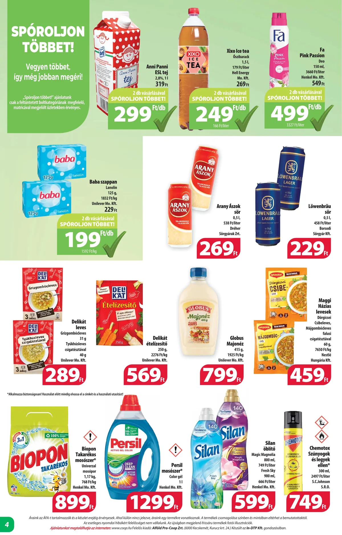 Coop akciós újság Alföld mini 07.13–08.02 – 4. oldal