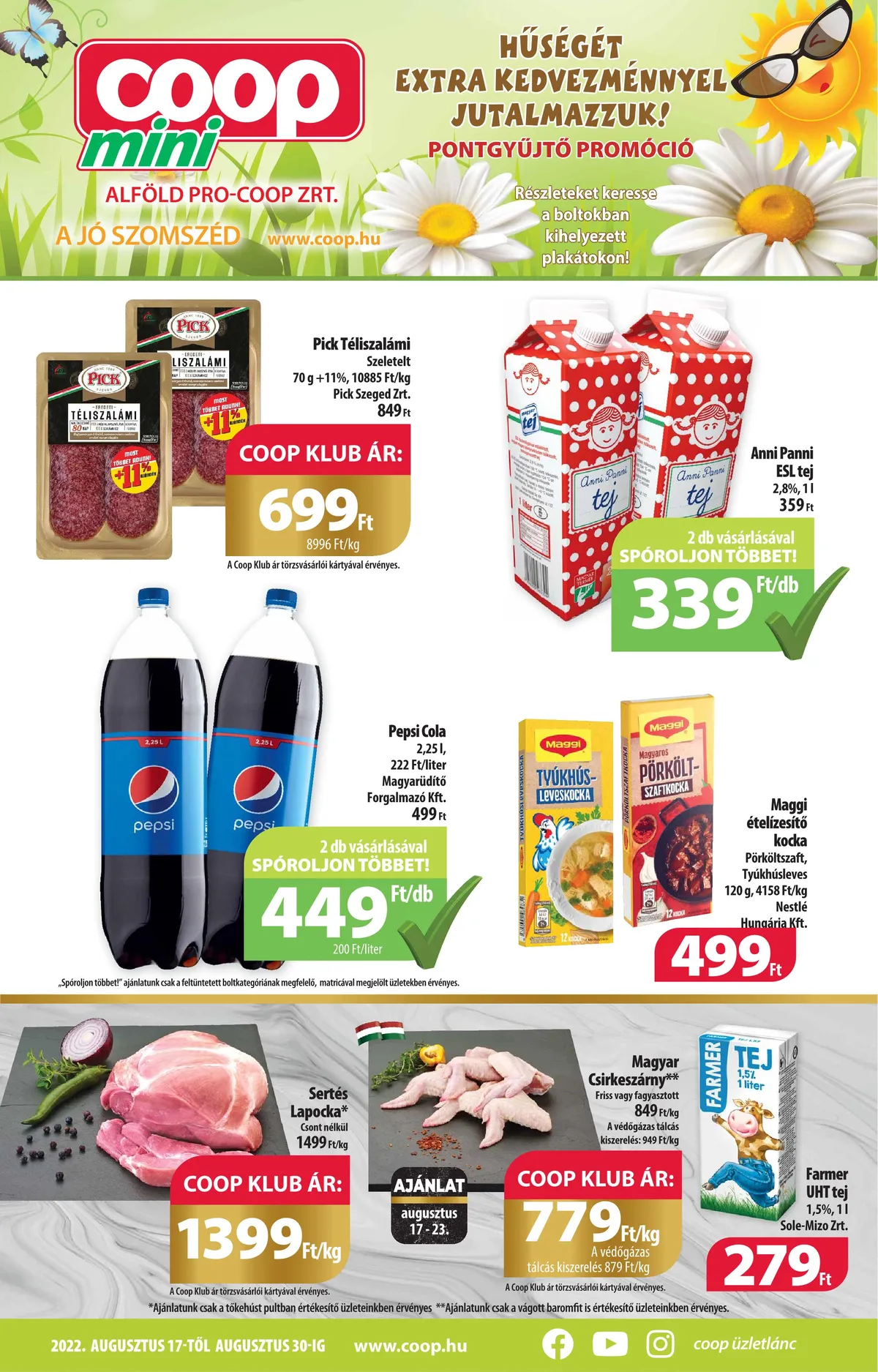 Coop akciós újság Alföld mini 08.17–08.30
