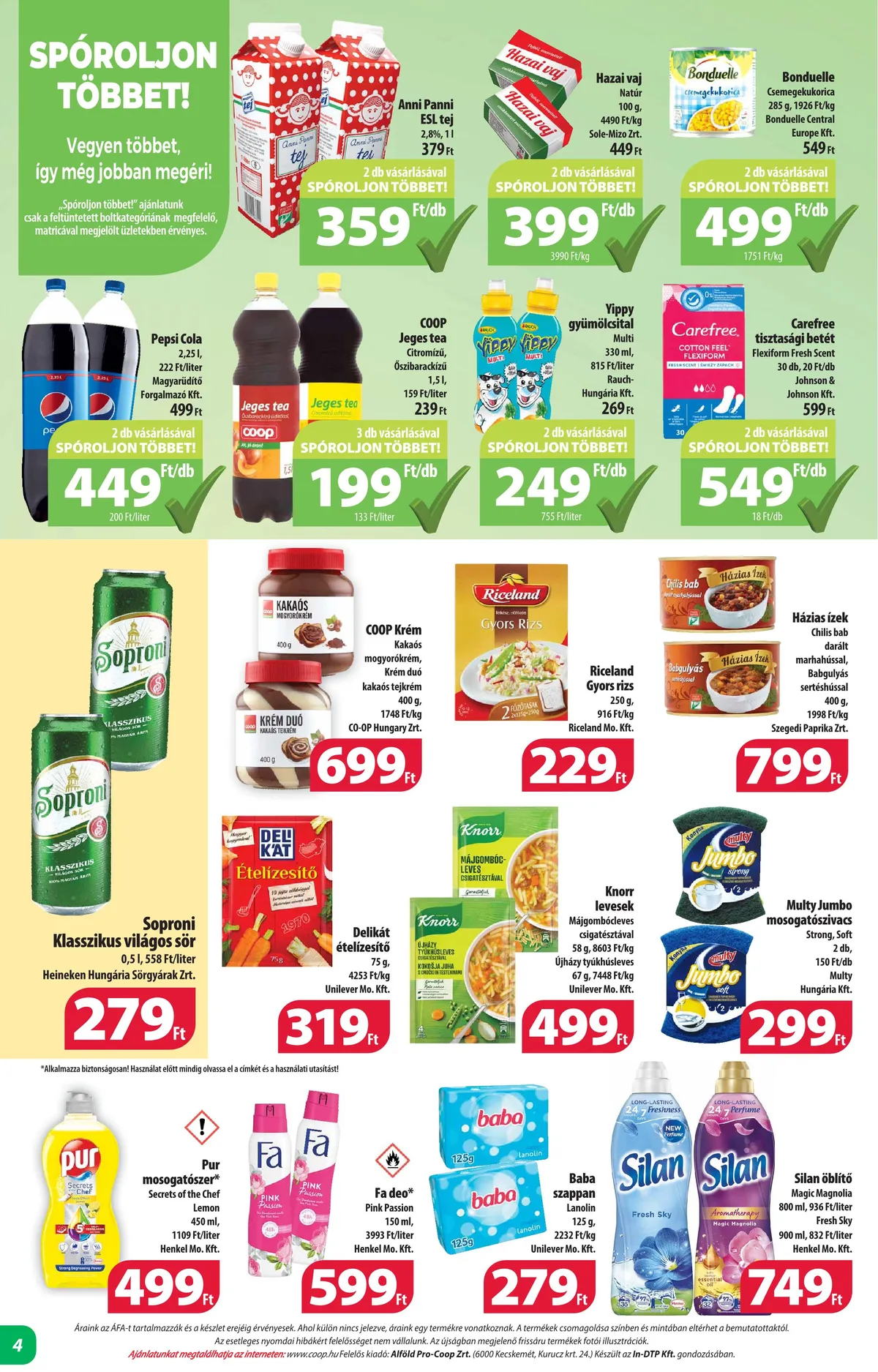 Coop akciós újság Alföld mini 09.14–09.27 – 4. oldal