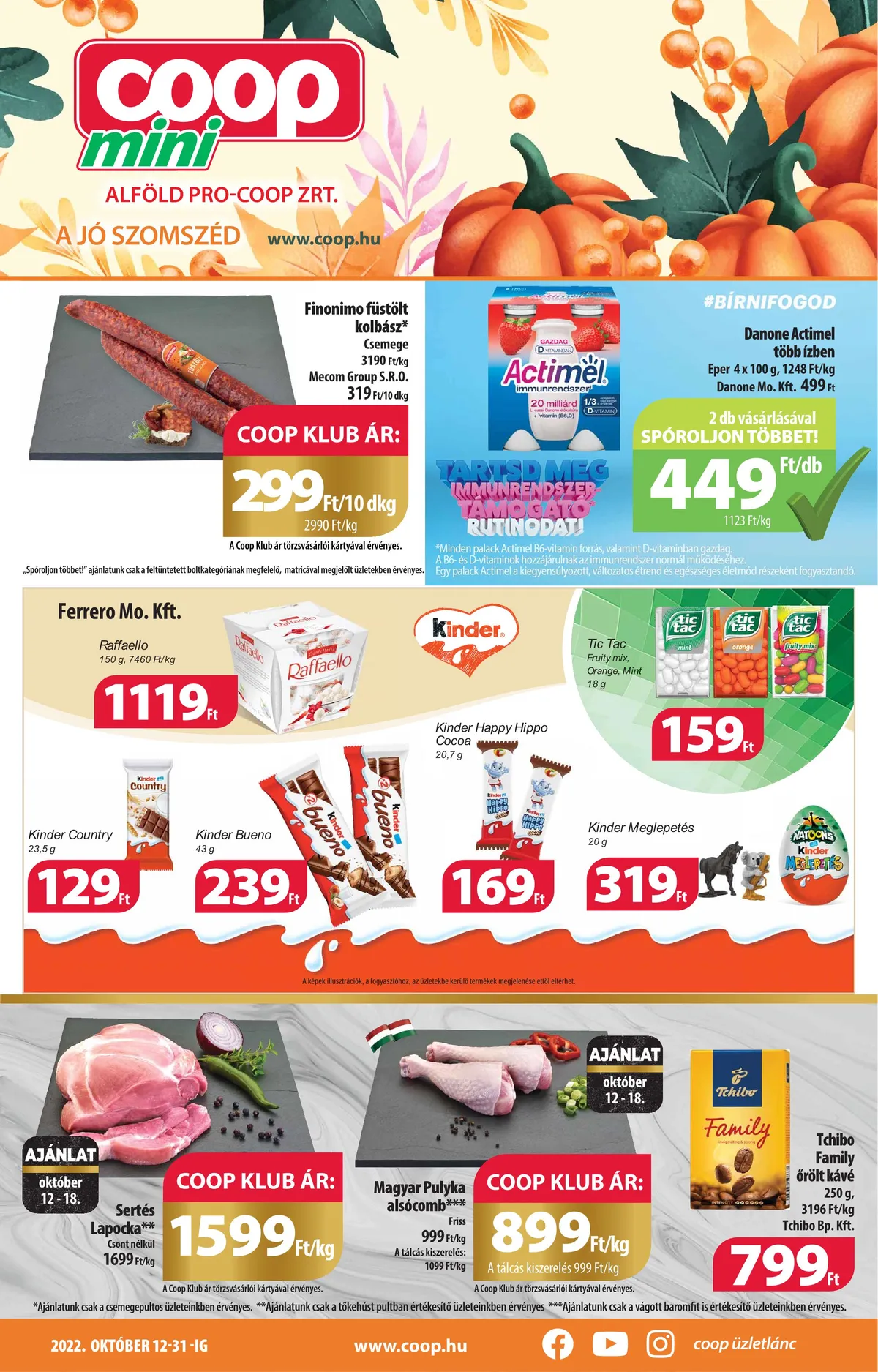 Coop akciós újság Alföld mini 10.12–10.31