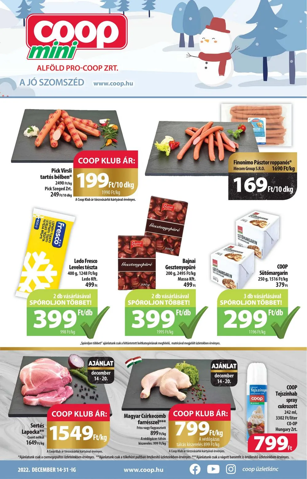 Coop akciós újság Alföld mini 12.14–12.31