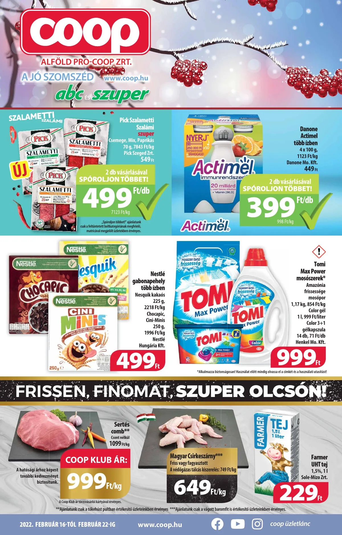 Coop akciós újság Alföld 02.16–02.22