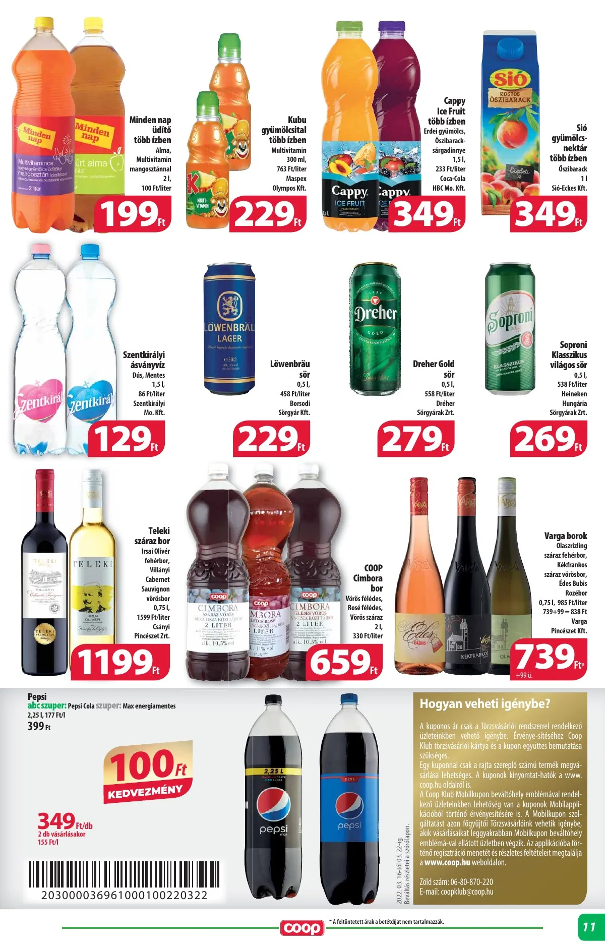 Coop akciós újság Alföld 03.16–03.22 – 11. oldal