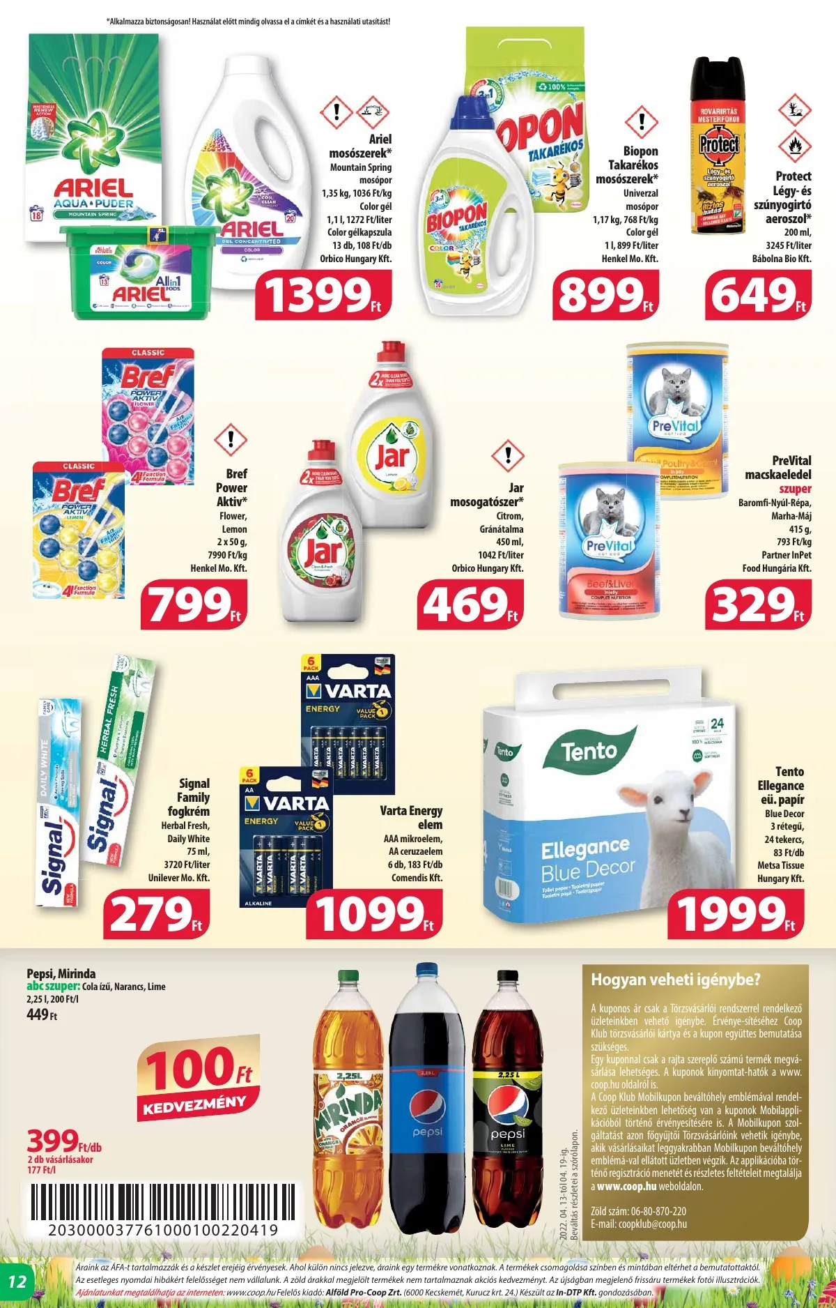 Coop akciós újság Alföld 04.08–04.20 – 12. oldal