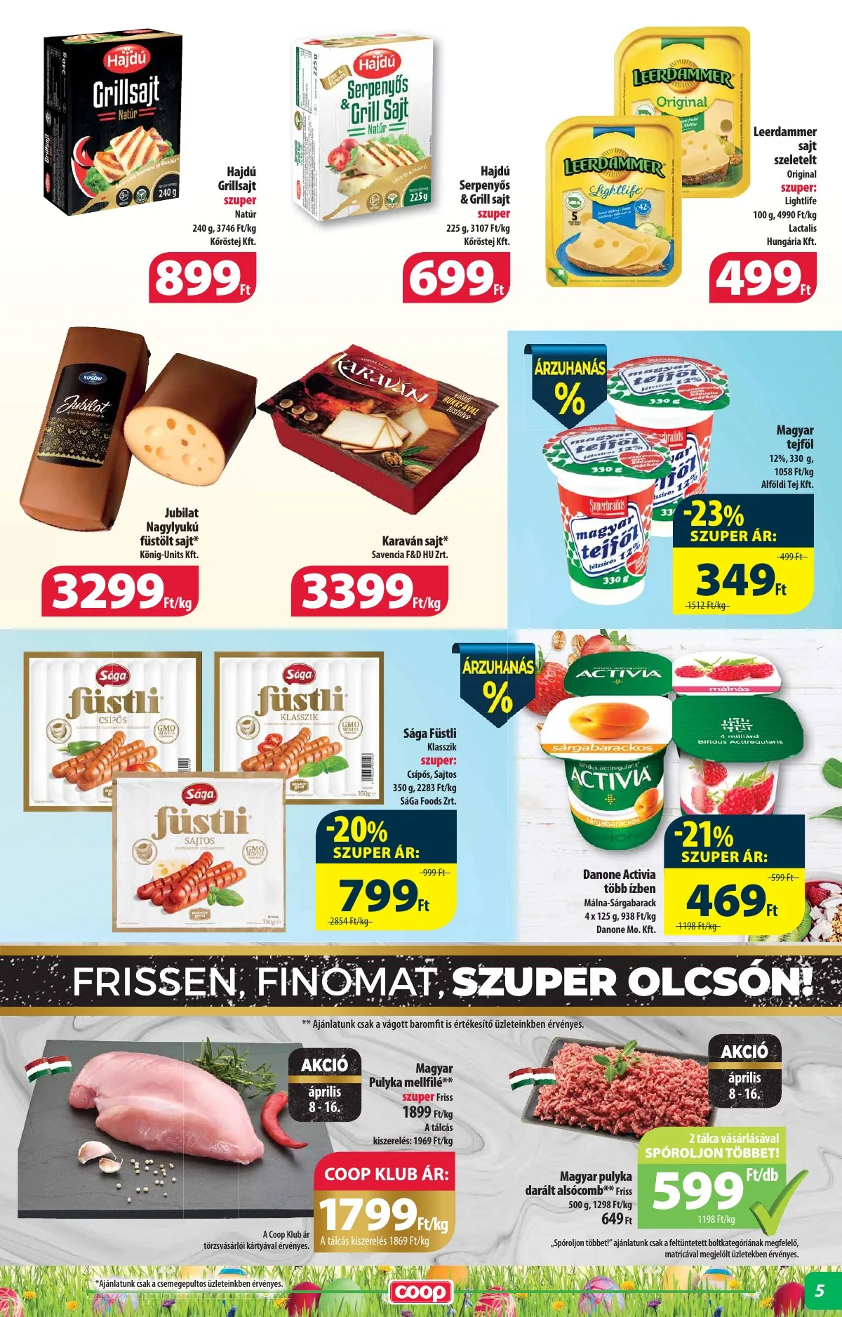 Coop akciós újság Alföld 04.08–04.20 – 5. oldal