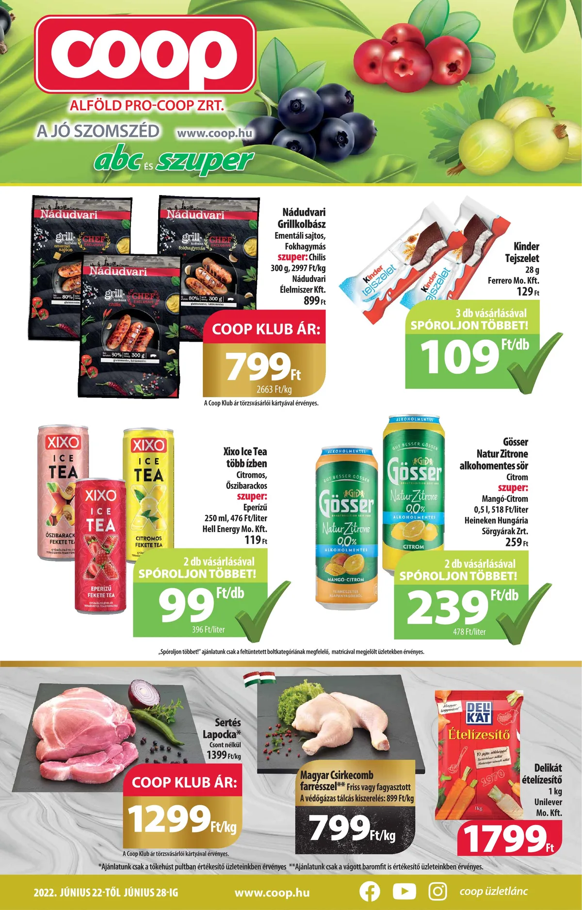 Coop akciós újság Alföld 06.22–06.28