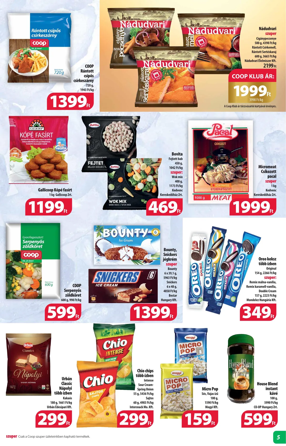Coop akciós újság Alföld 06.22–06.28 – 5. oldal