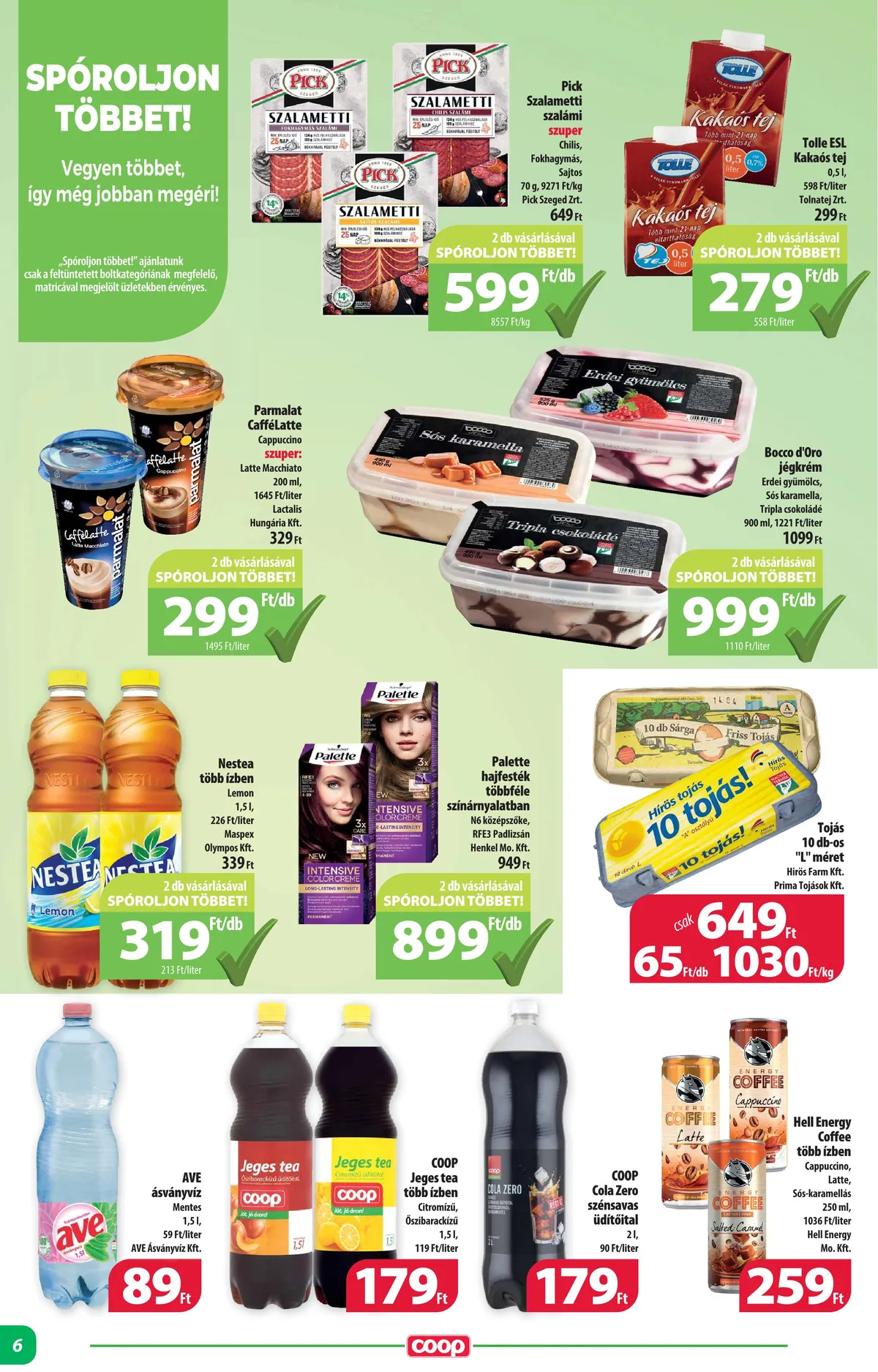 Coop akciós újság Alföld 06.22–06.28 – 6. oldal