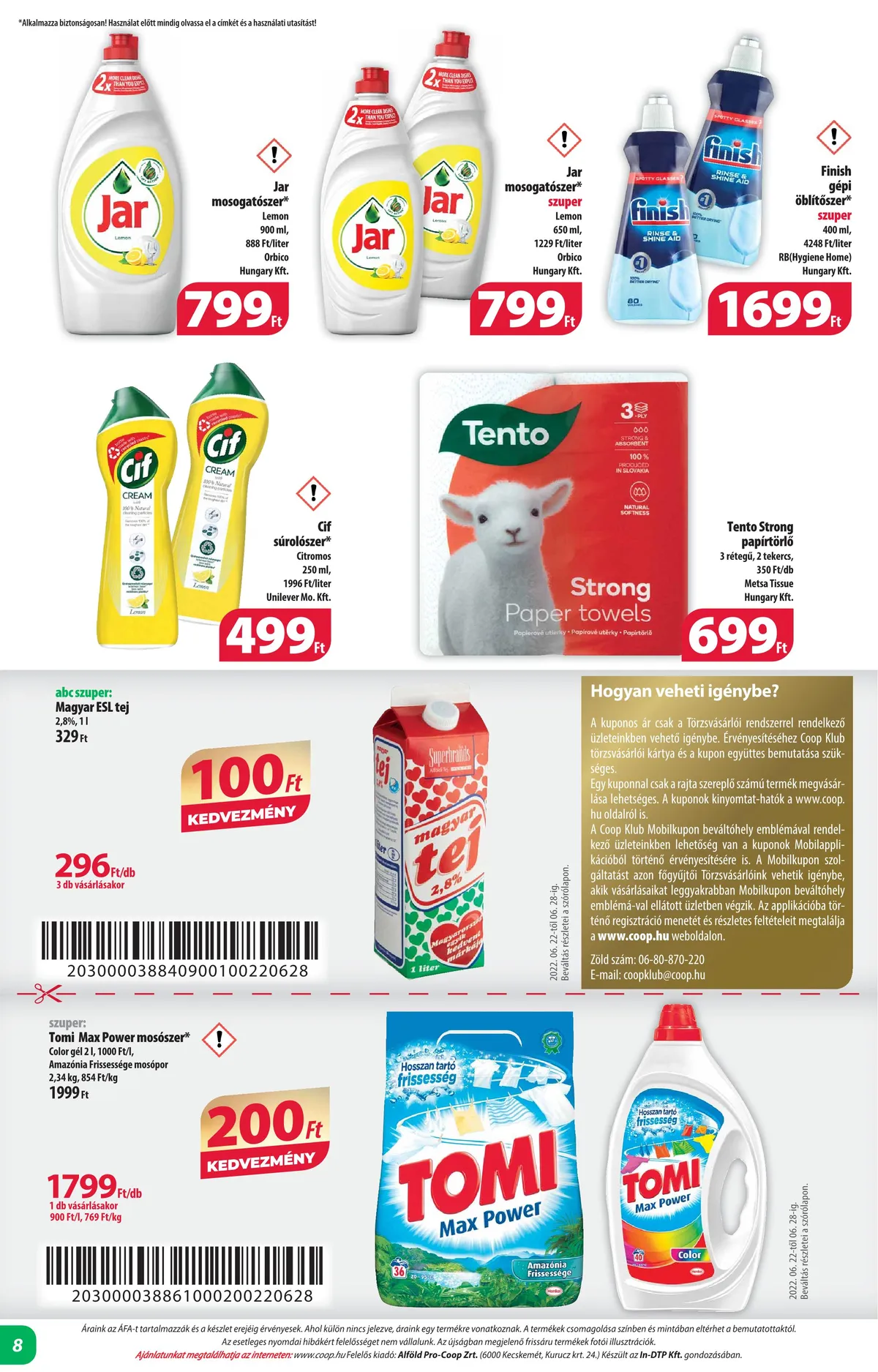 Coop akciós újság Alföld 06.22–06.28 – 8. oldal