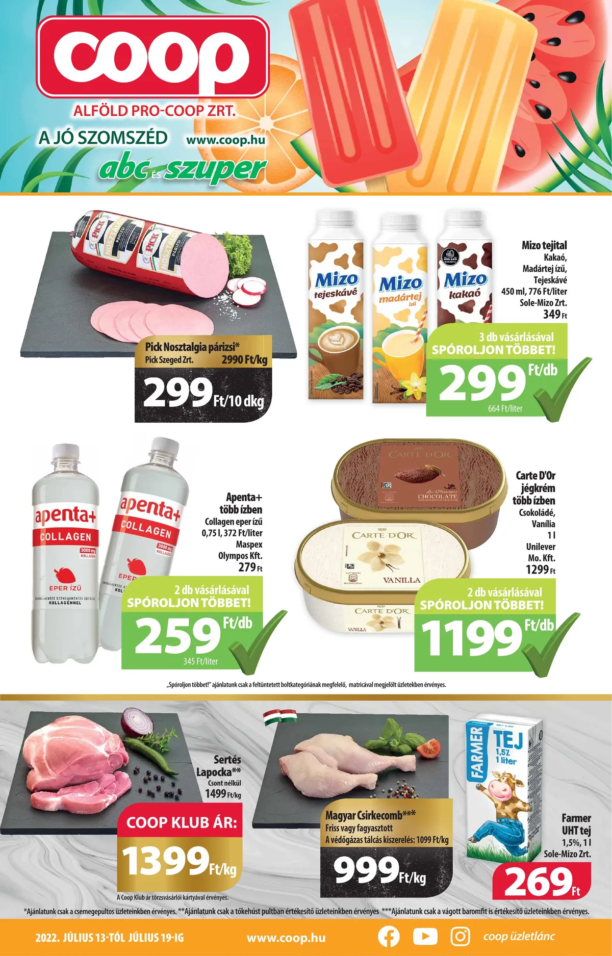 Coop akciós újság Alföld 07.13–07.19