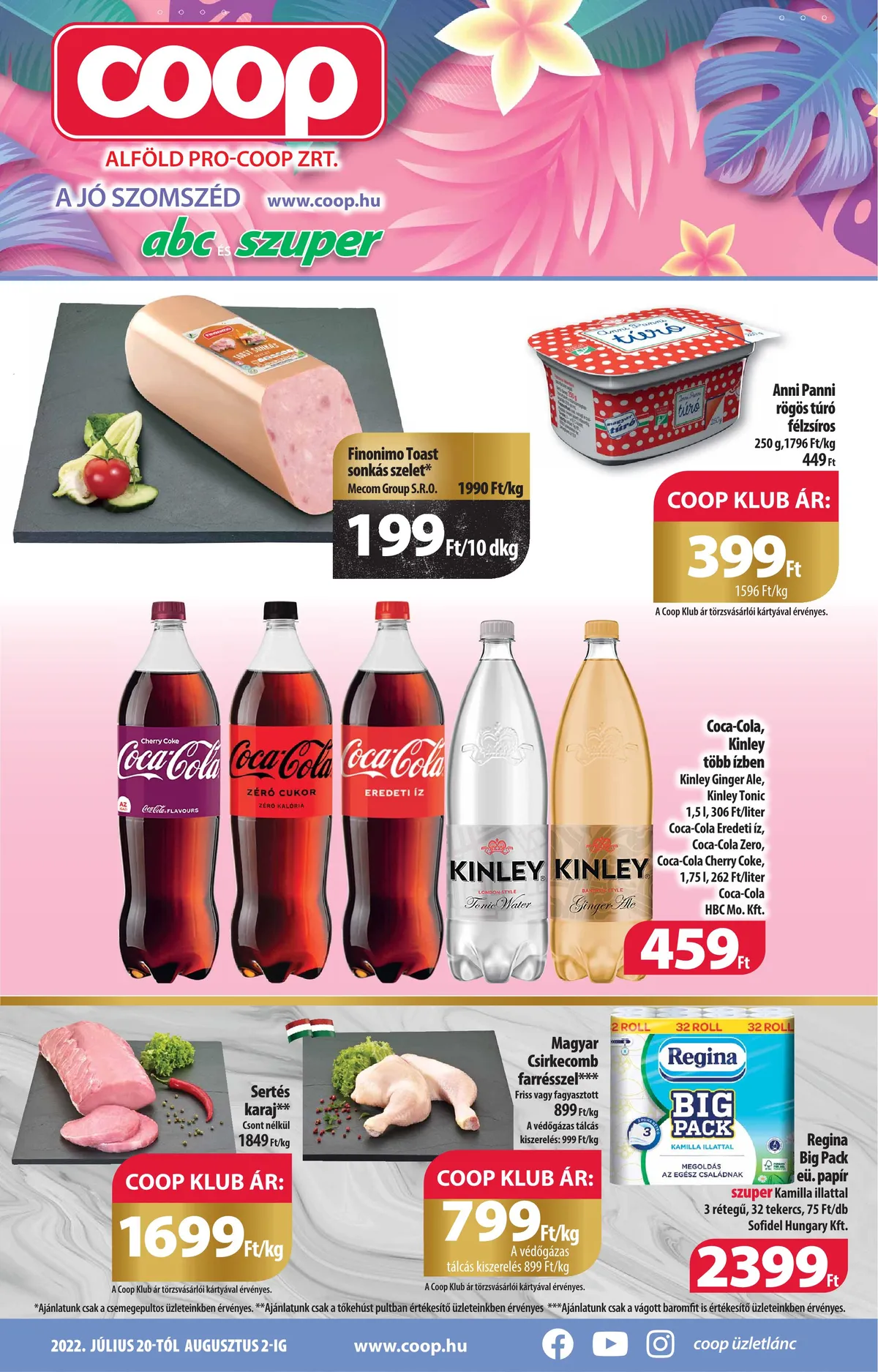 Coop akciós újság Alföld 07.20–08.02