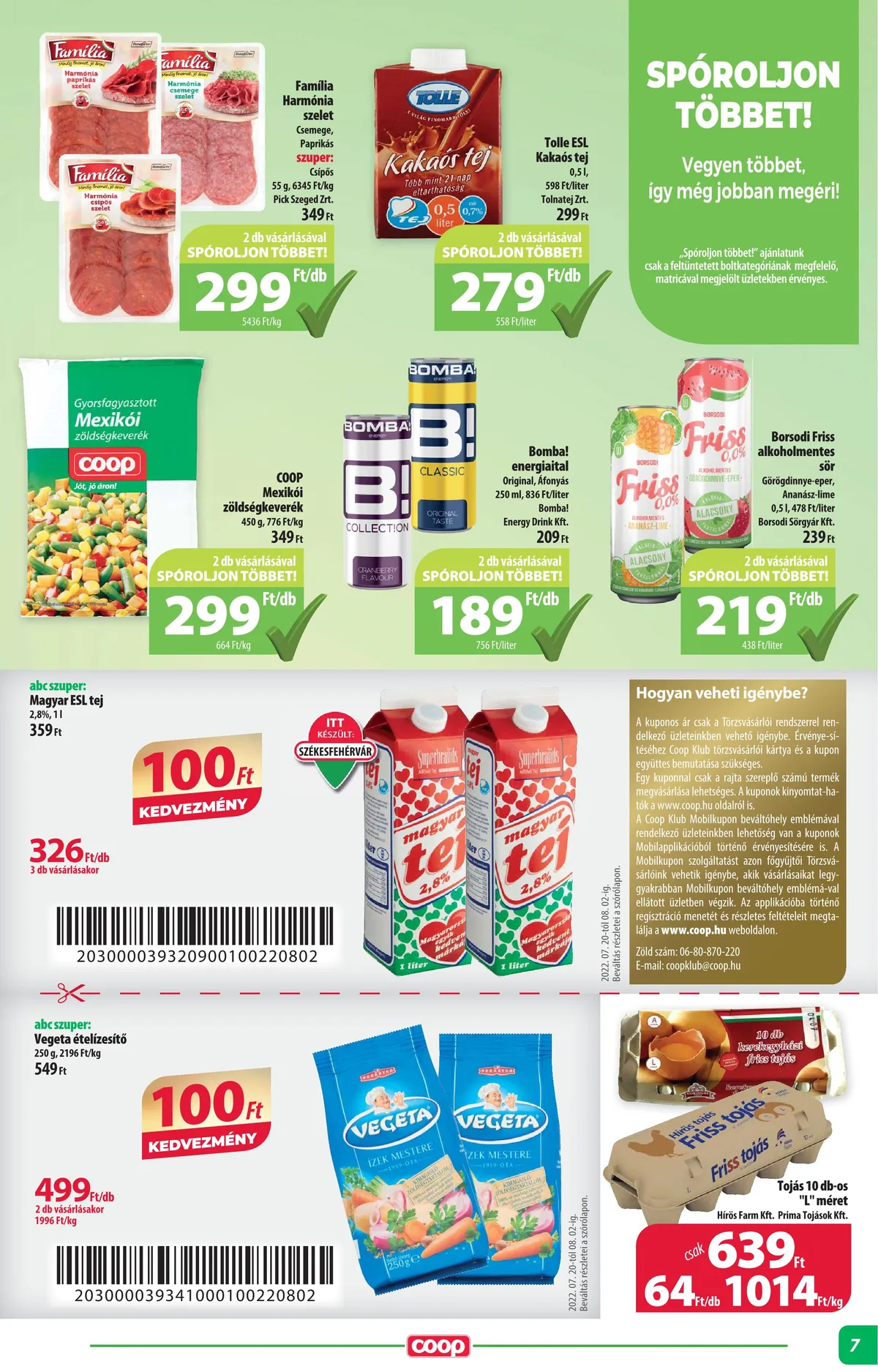 Coop akciós újság Alföld 07.20–08.02 – 7. oldal