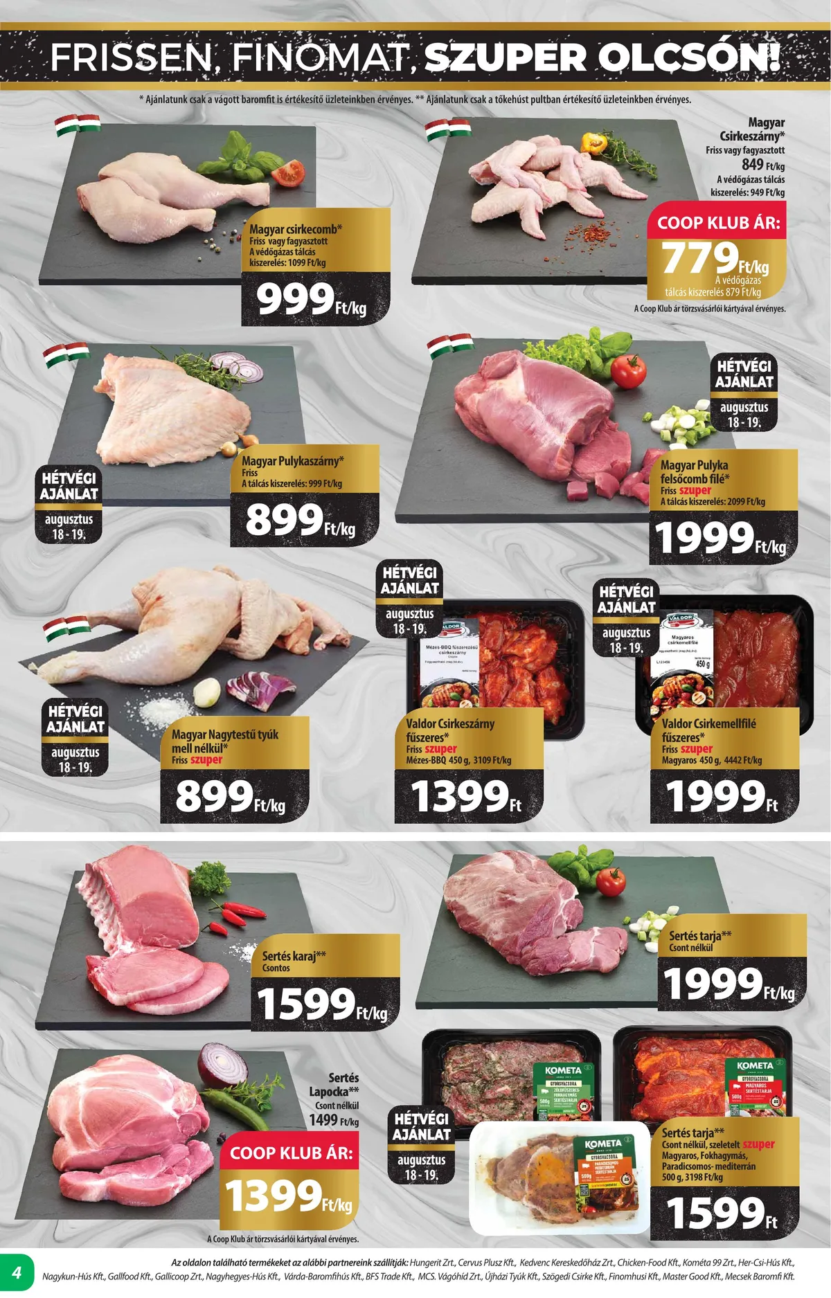 Coop akciós újság Alföld 08.17–08.23 – 4. oldal