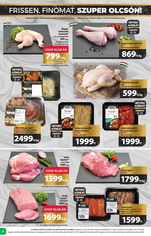 Coop akciós újság Alföld 08.24–08.30 – 4. oldal