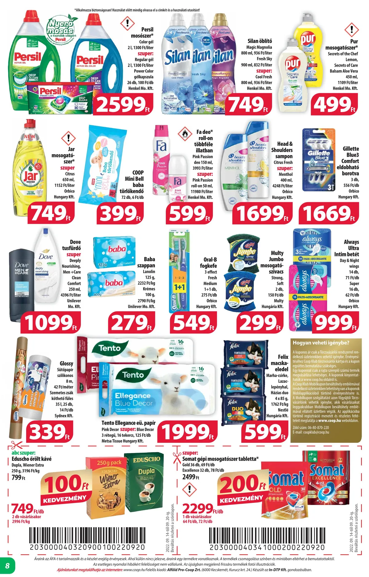 Coop akciós újság Alföld 09.14–09.20 – 8. oldal