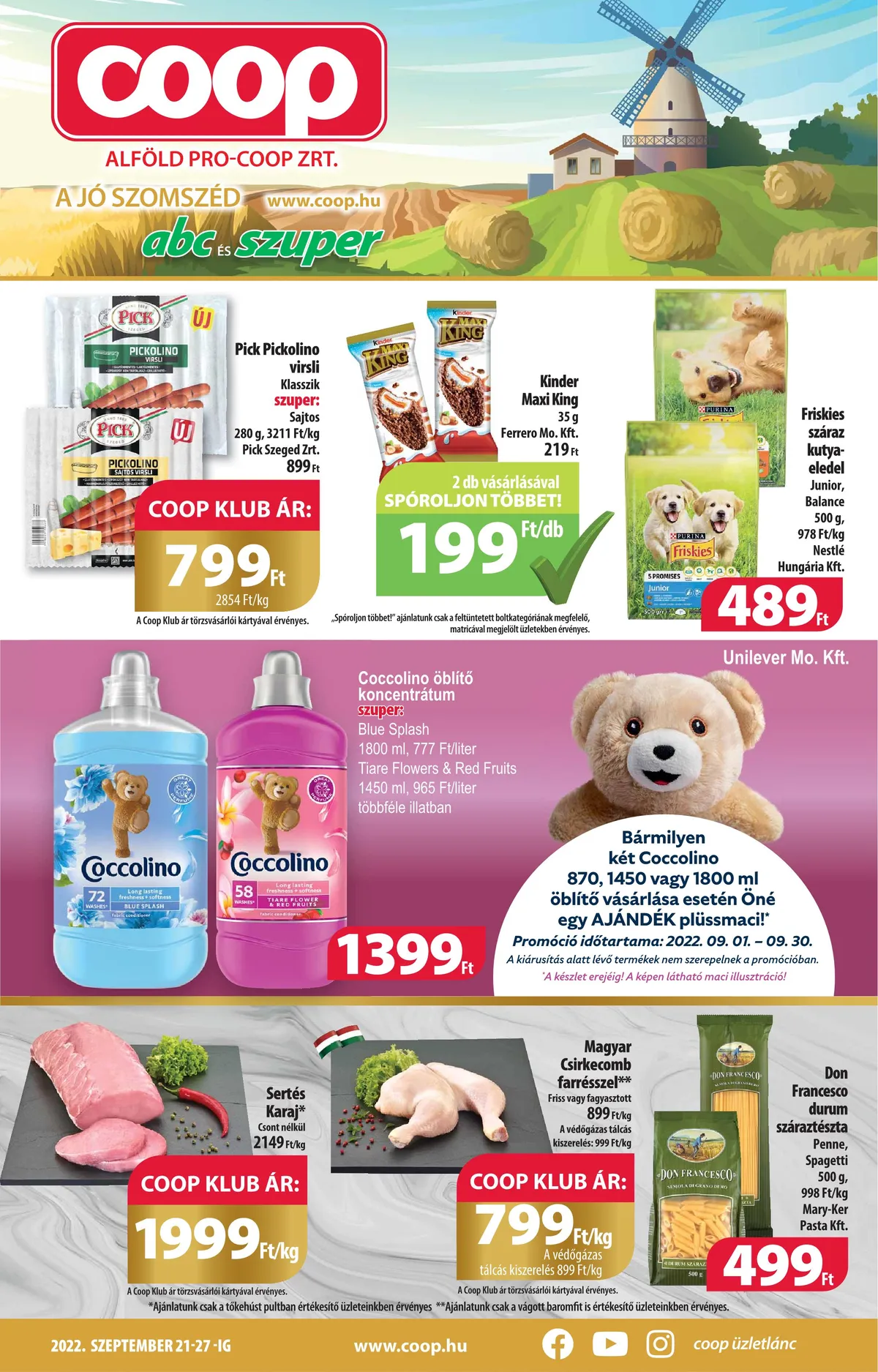 Coop akciós újság Alföld 09.21–09.27