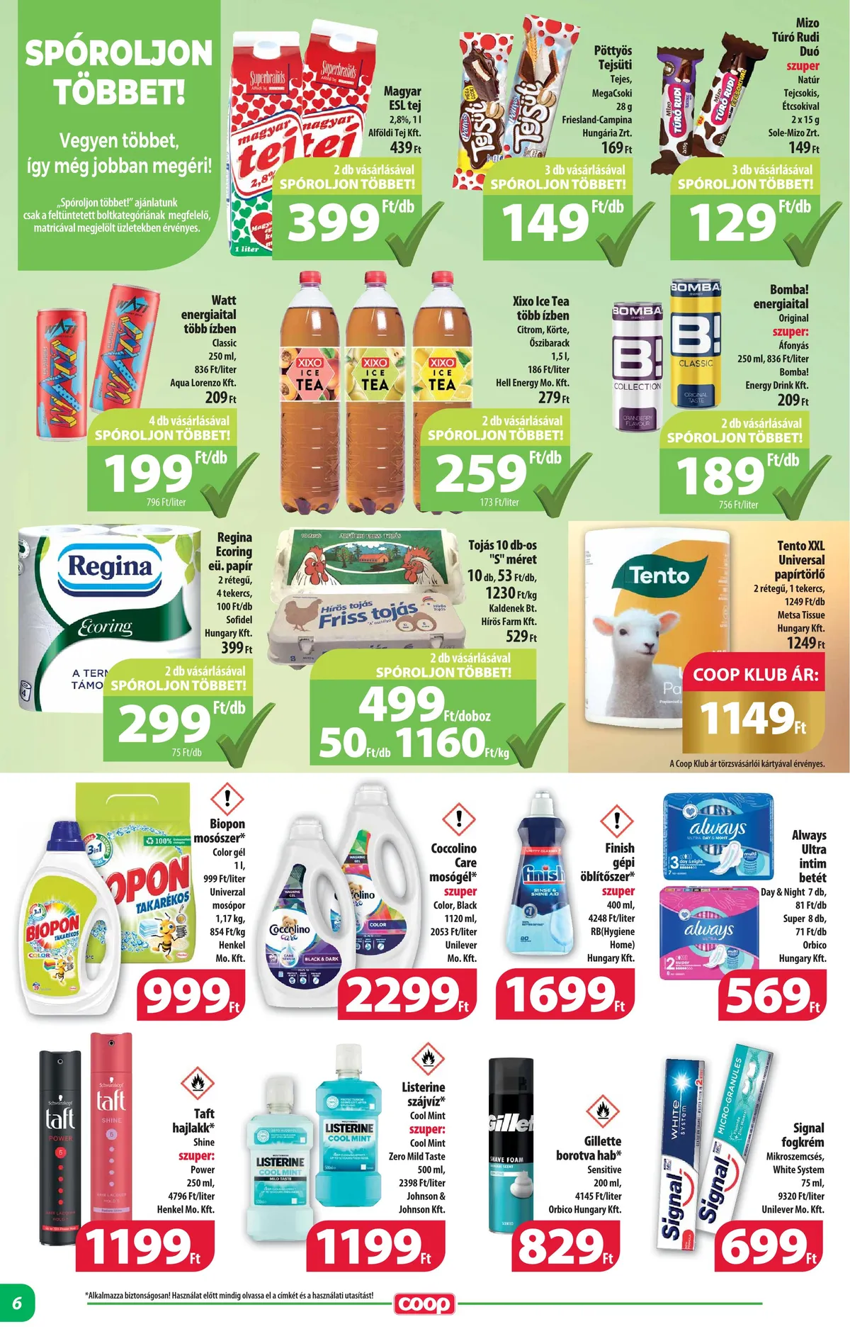 Coop akciós újság Alföld 09.21–09.27 – 6. oldal