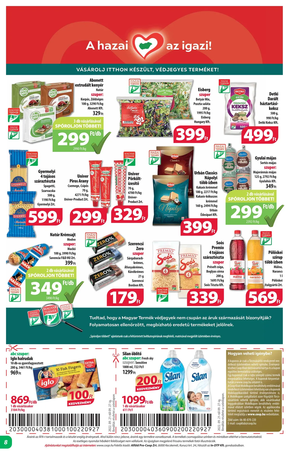 Coop akciós újság Alföld 09.21–09.27 – 8. oldal