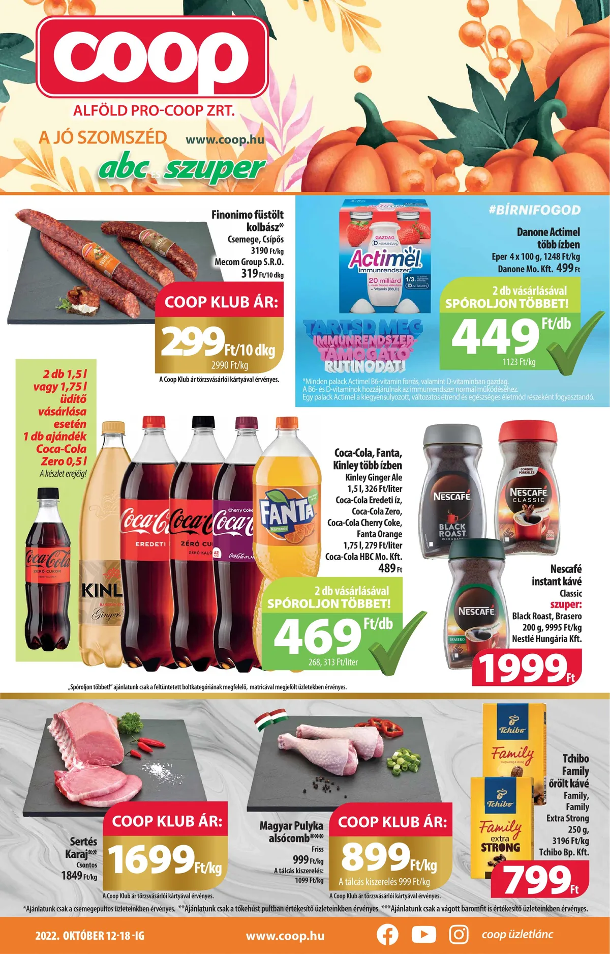 Coop akciós újság Alföld 10.12–10.18